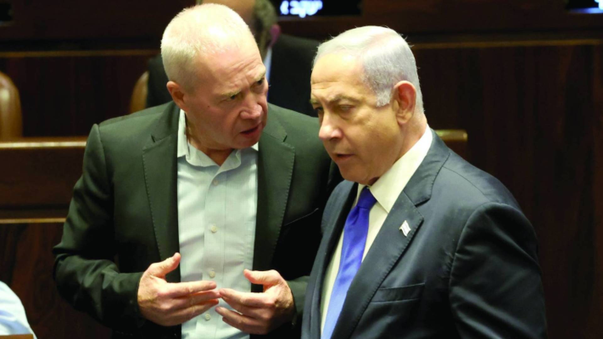 رئيس حكومة الاحتلال - بنيامين نتنياهو ووزير الحرب يوآف غالانت