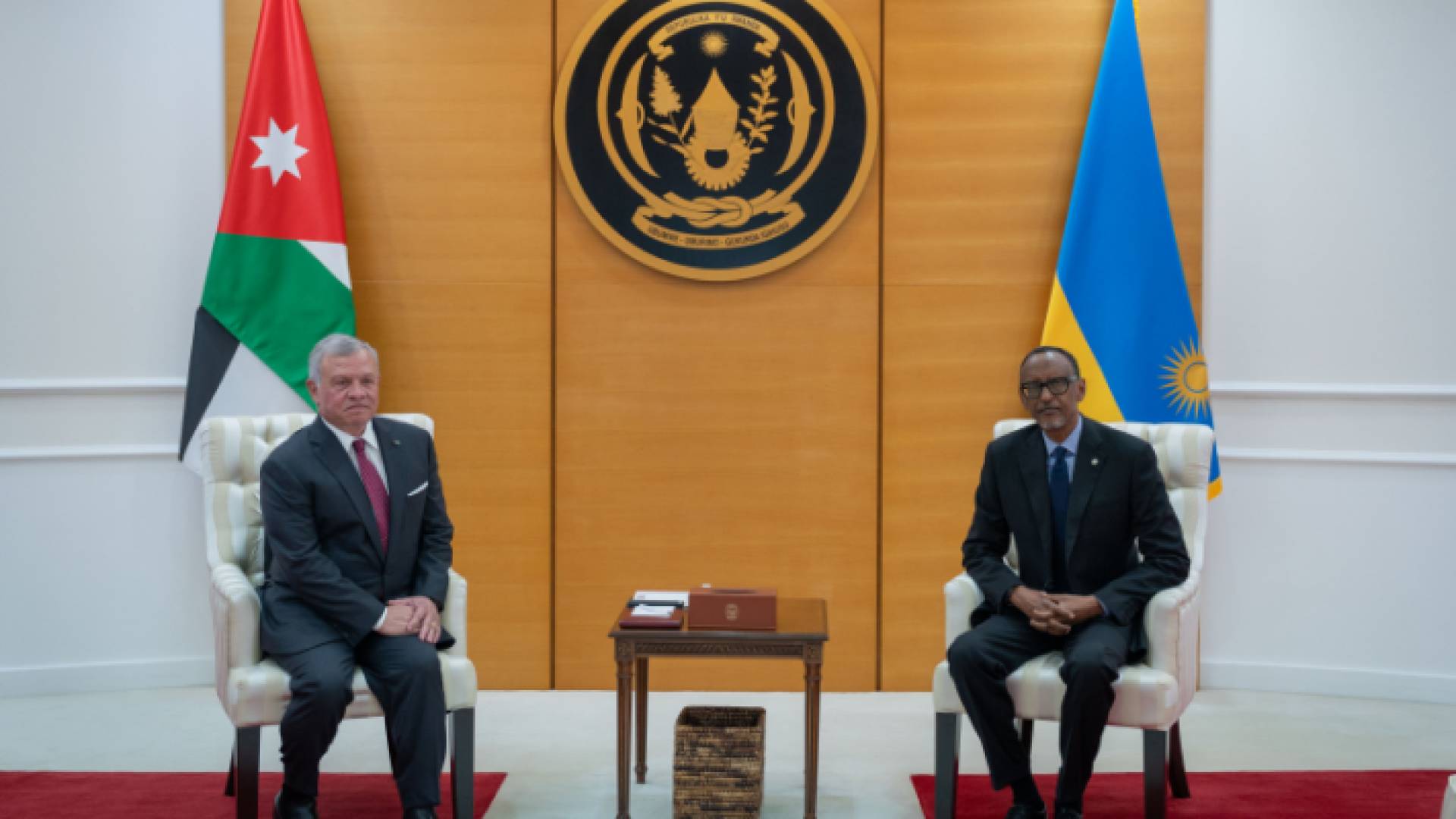 جلالة الملك عبدالله الثاني ورئيس رواندا بول كاغامي