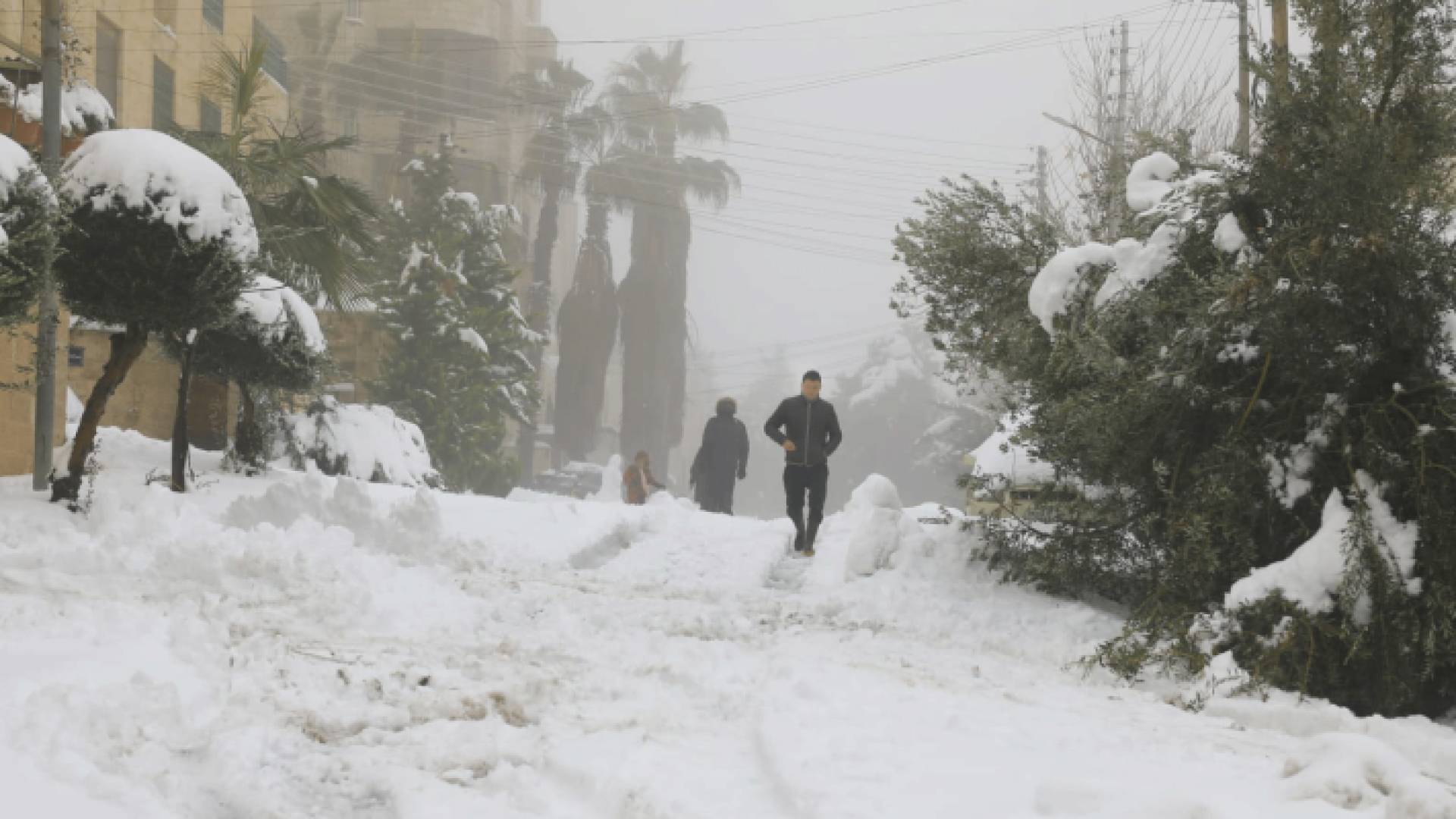 ثلوج في العاصمة عمان - أرشيفية