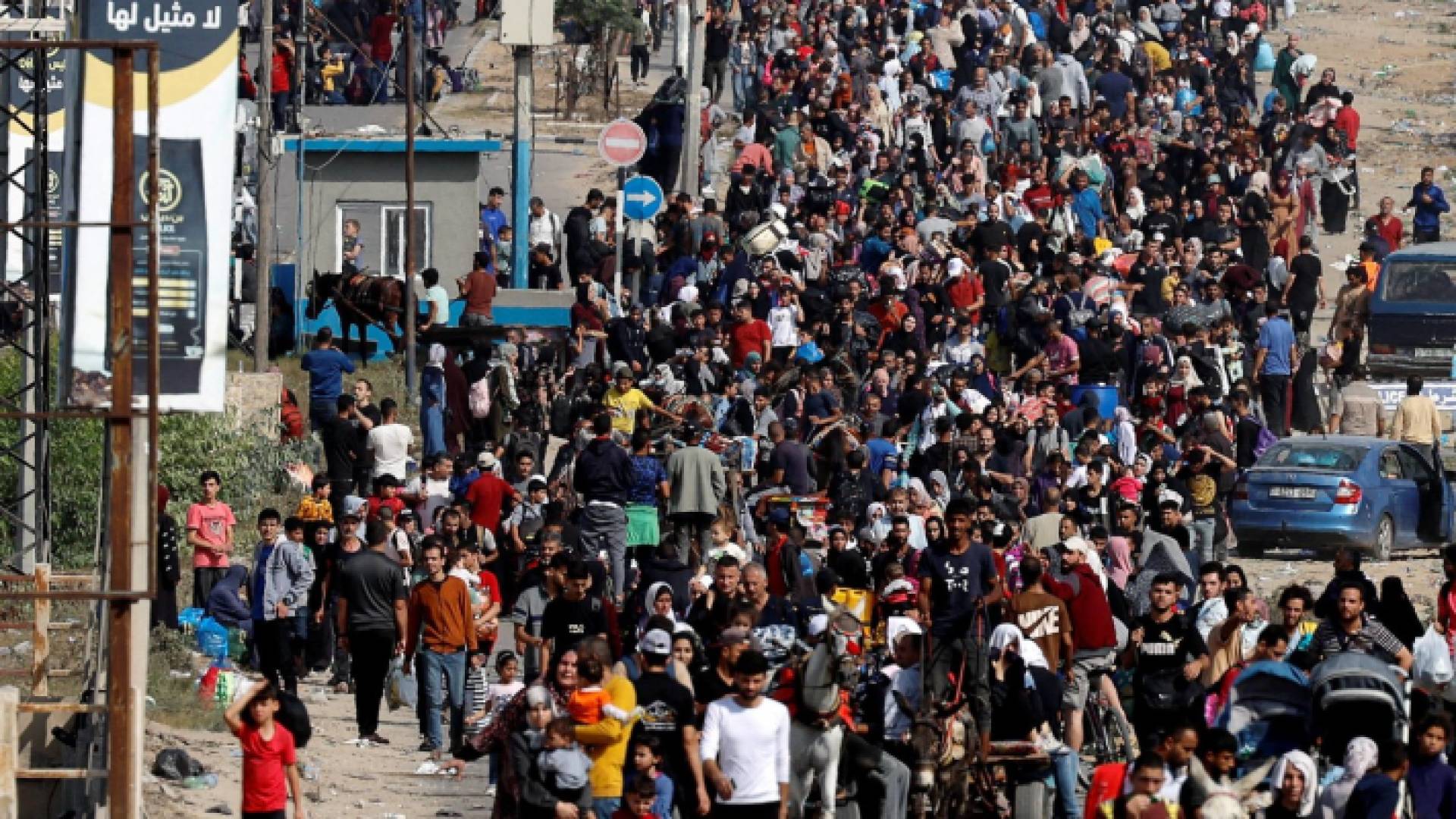 فلسطينيون نازحون في غزة