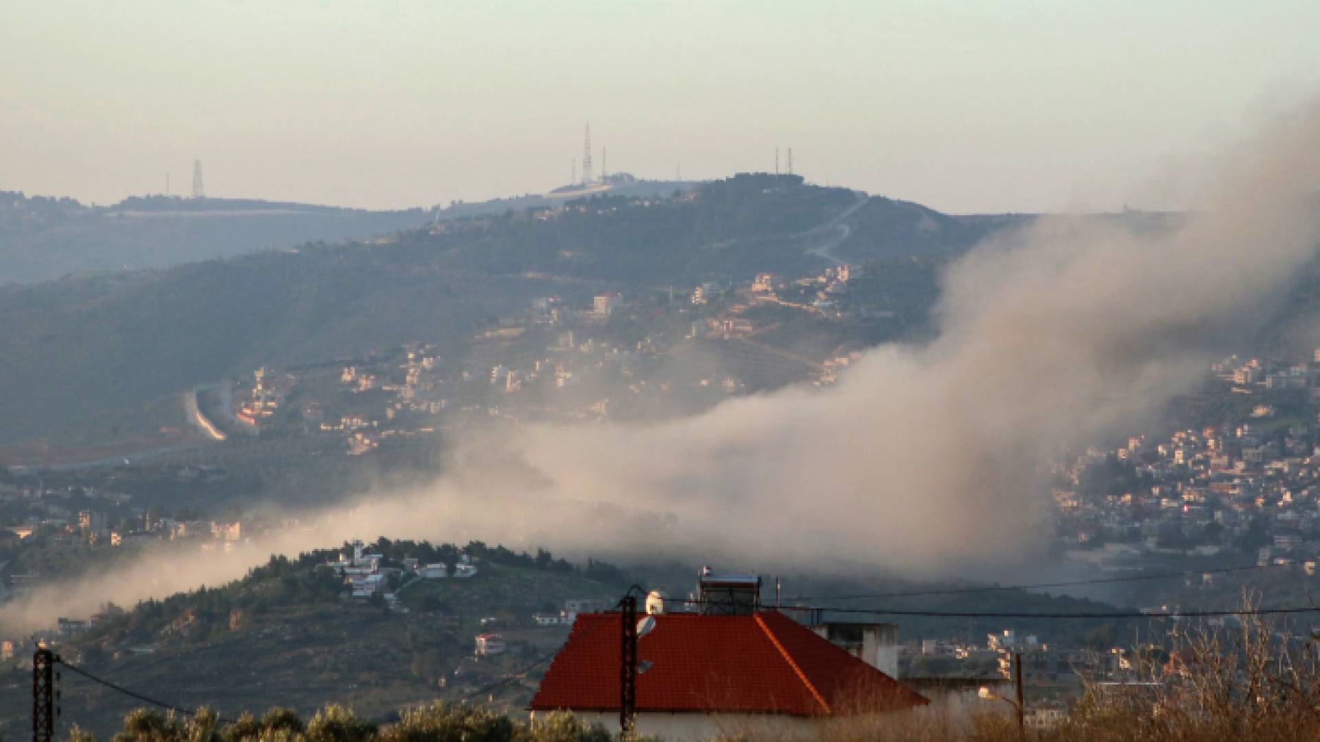 الصورة من استهداف الاحتلال لمناطق في الجنوب اللبناني