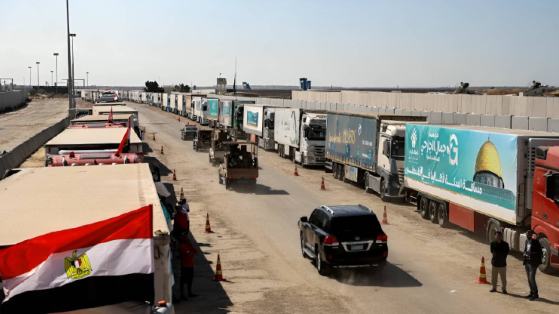 دخول مساعدات انسانية لغزة عبر معبر رفح