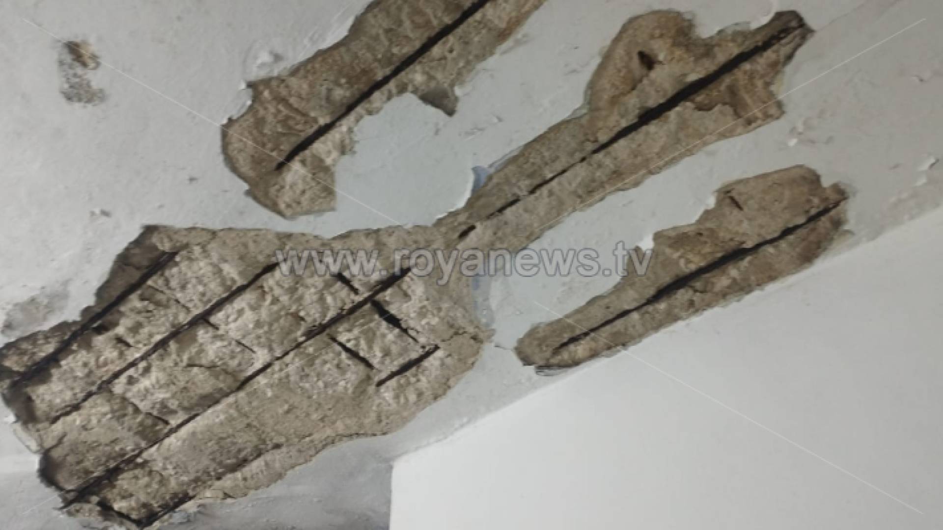سقوط أجزاء من سقف منزل في اربد