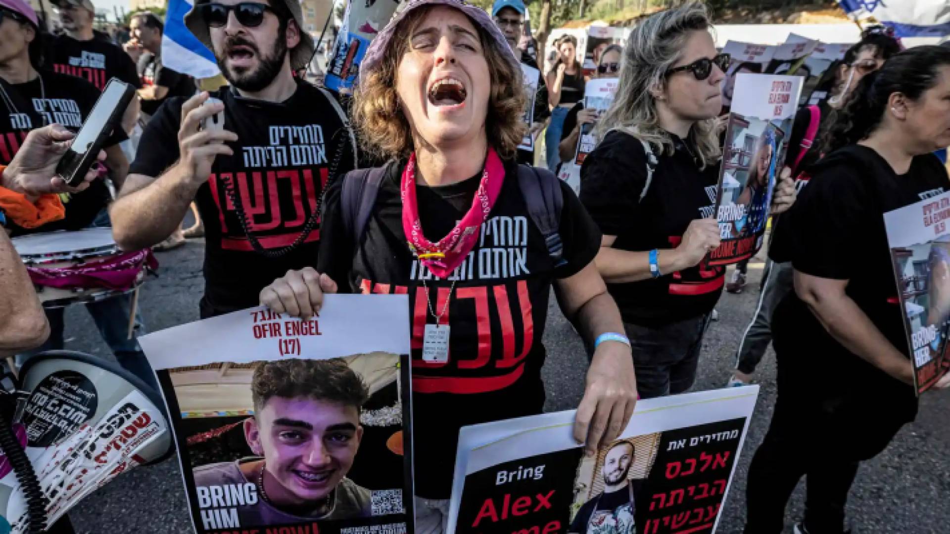 وقفة احتجاجية في تل أبيب لعائلات محتجزين في غزة