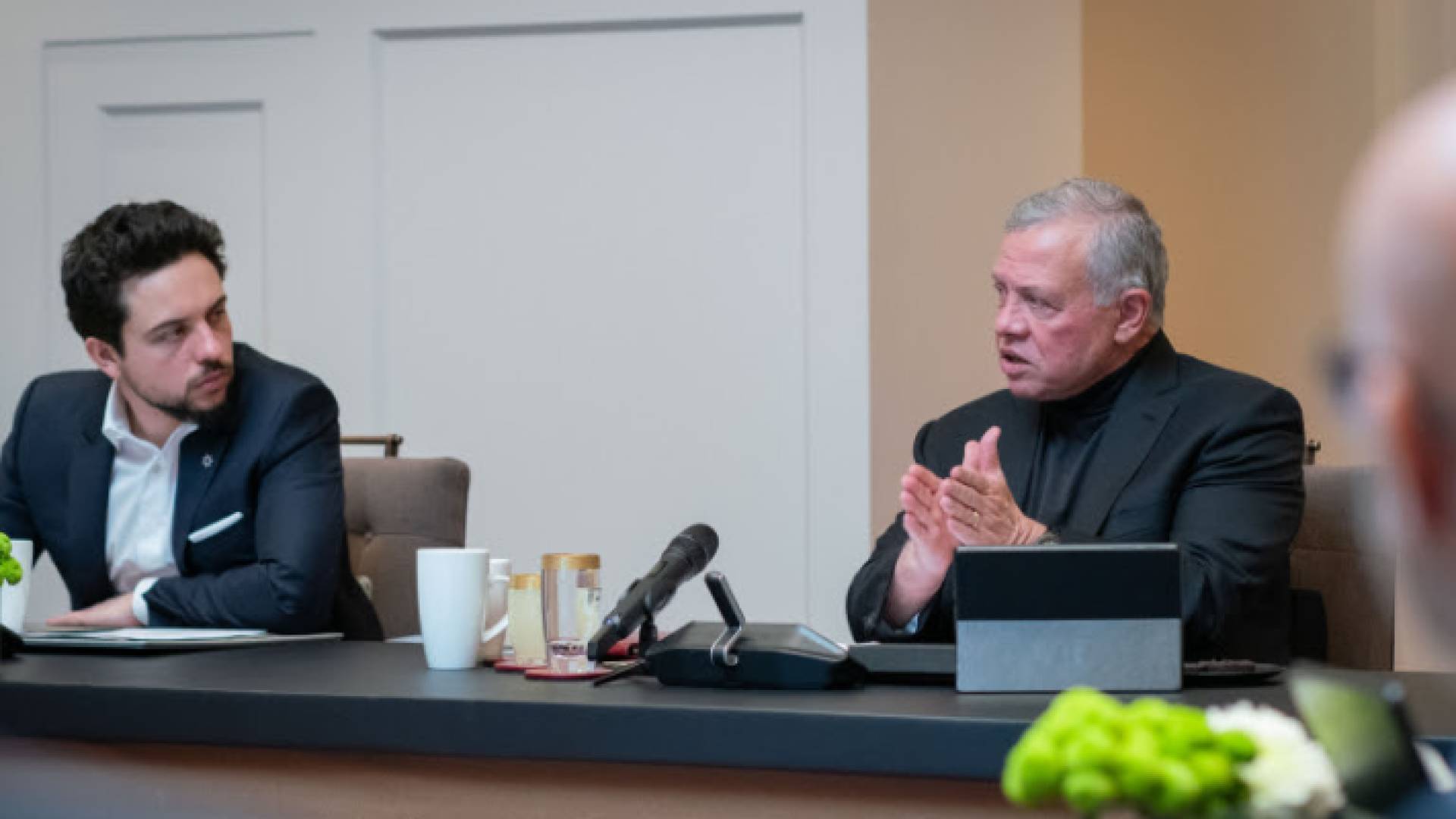 جلالة الملك عبدالله الثاني وولي العهد سمو الأمير الحسين بن عبدالله الثاني