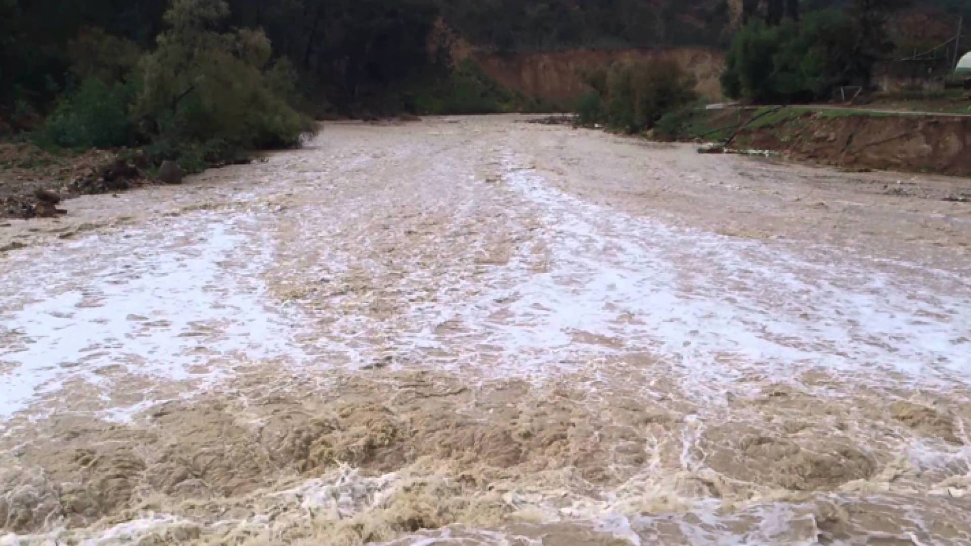 تشكل السيول في الأردن بوقت سابق