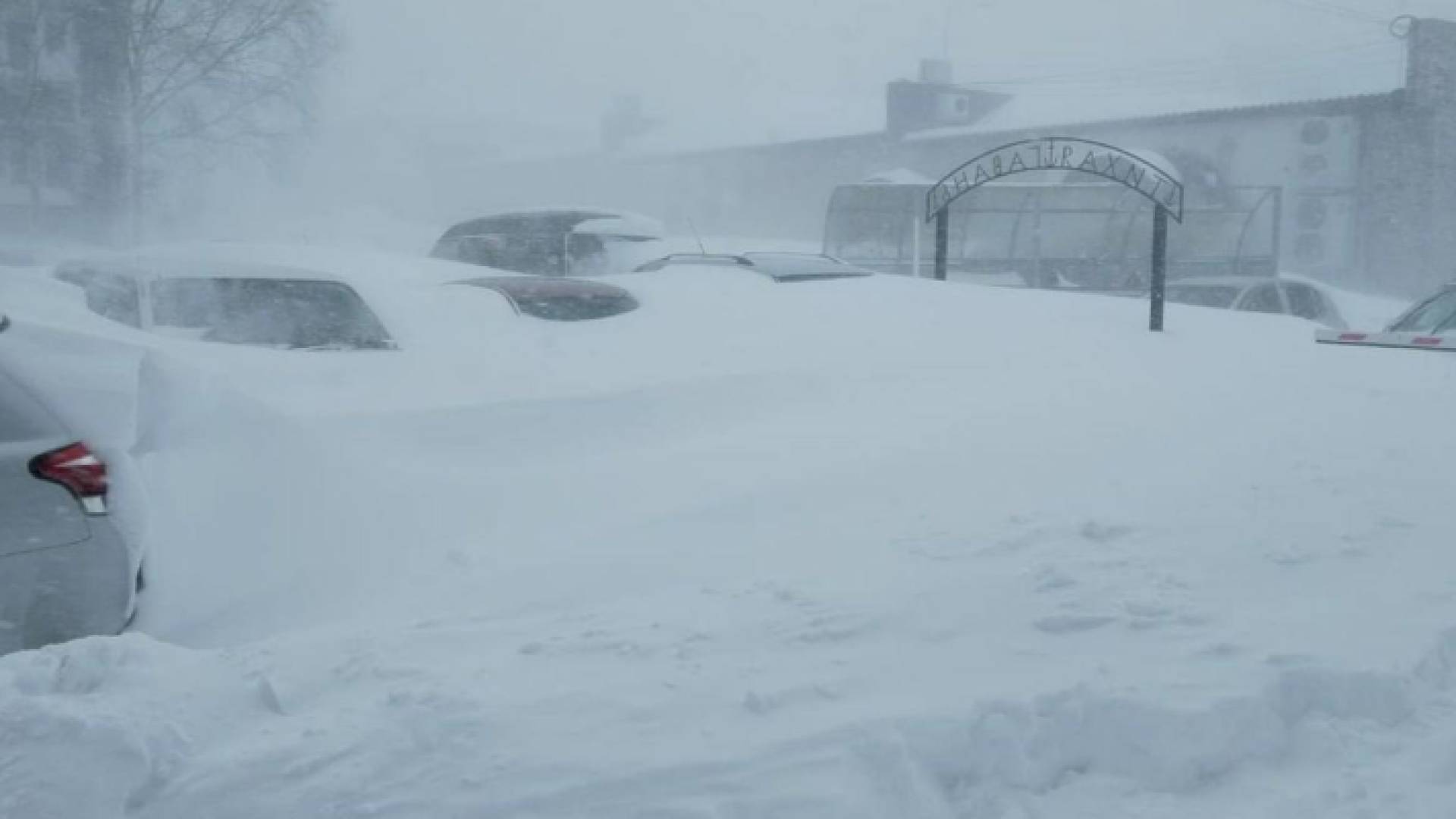 الثلوج في منطقة سخالين في الشرق الروسي