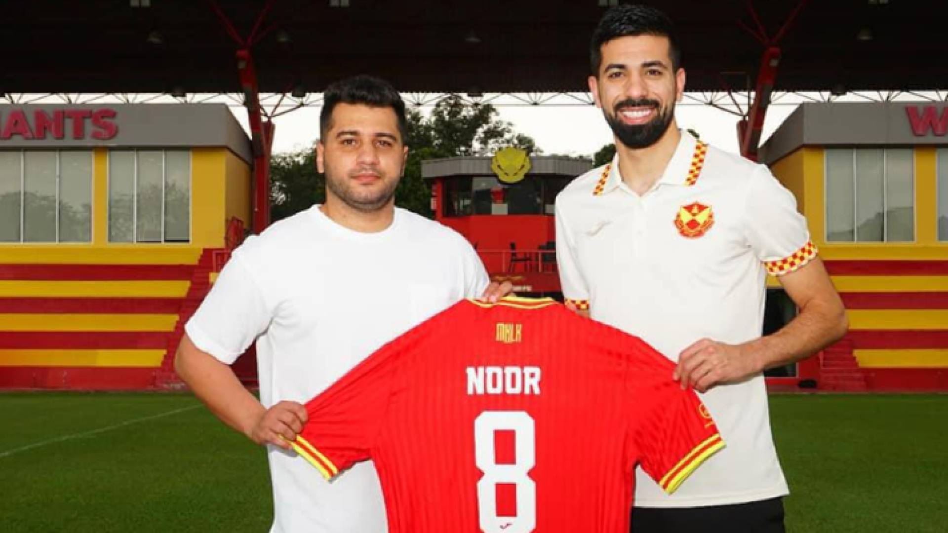 اللاعب نور الروابدة ووكيل أعماله علي الضعيفي