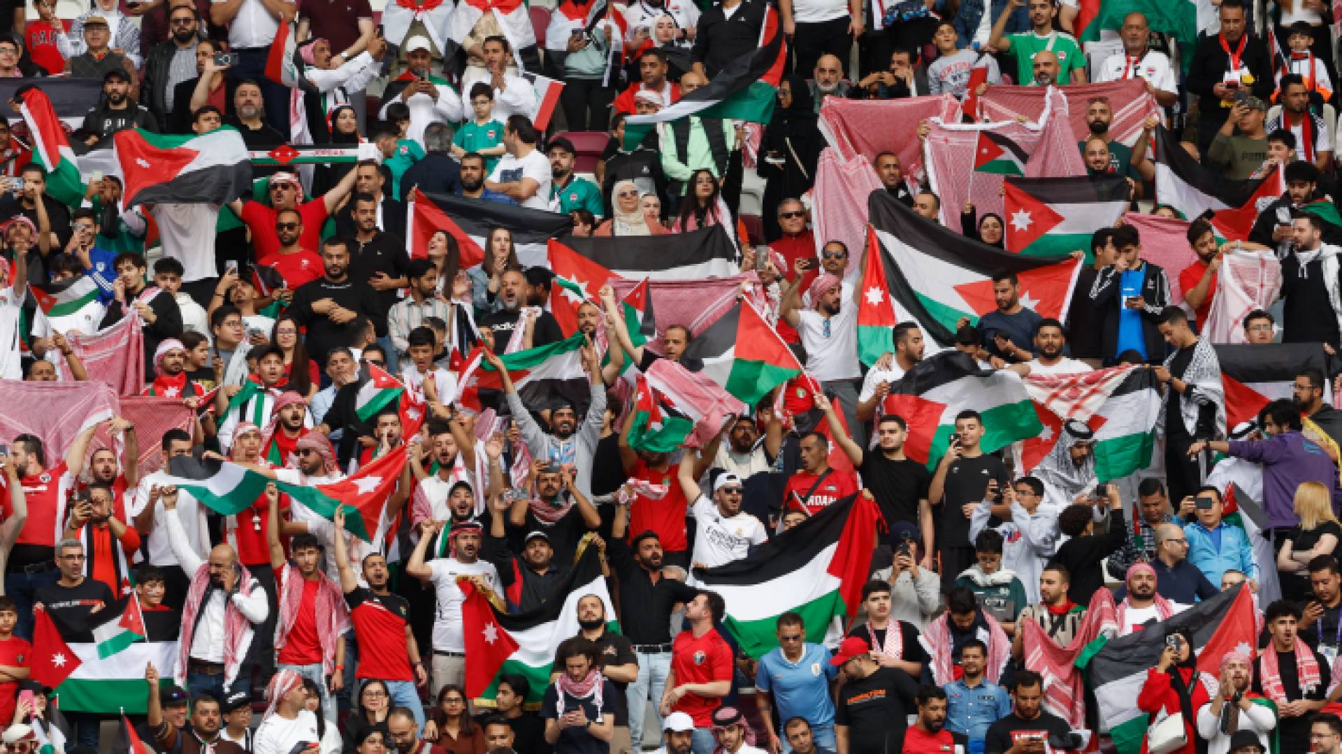 من مباراة الأردن والعراق