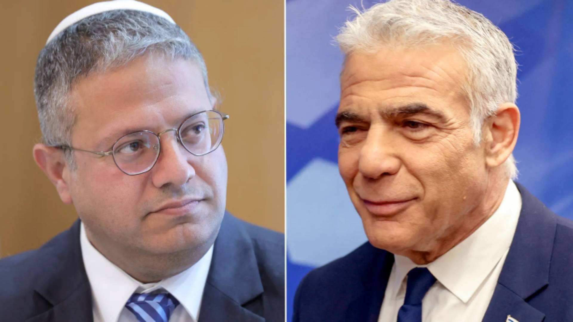 زعيم المعارضة لدى الاحتلال يائير لابيد ووزير الأمن القومي في حكومة الاحتلال إيتمار بن غفير