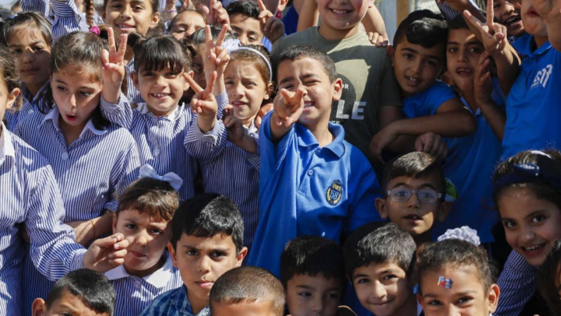 طلبة في مدرسة تابعة للأونروا في الأردن