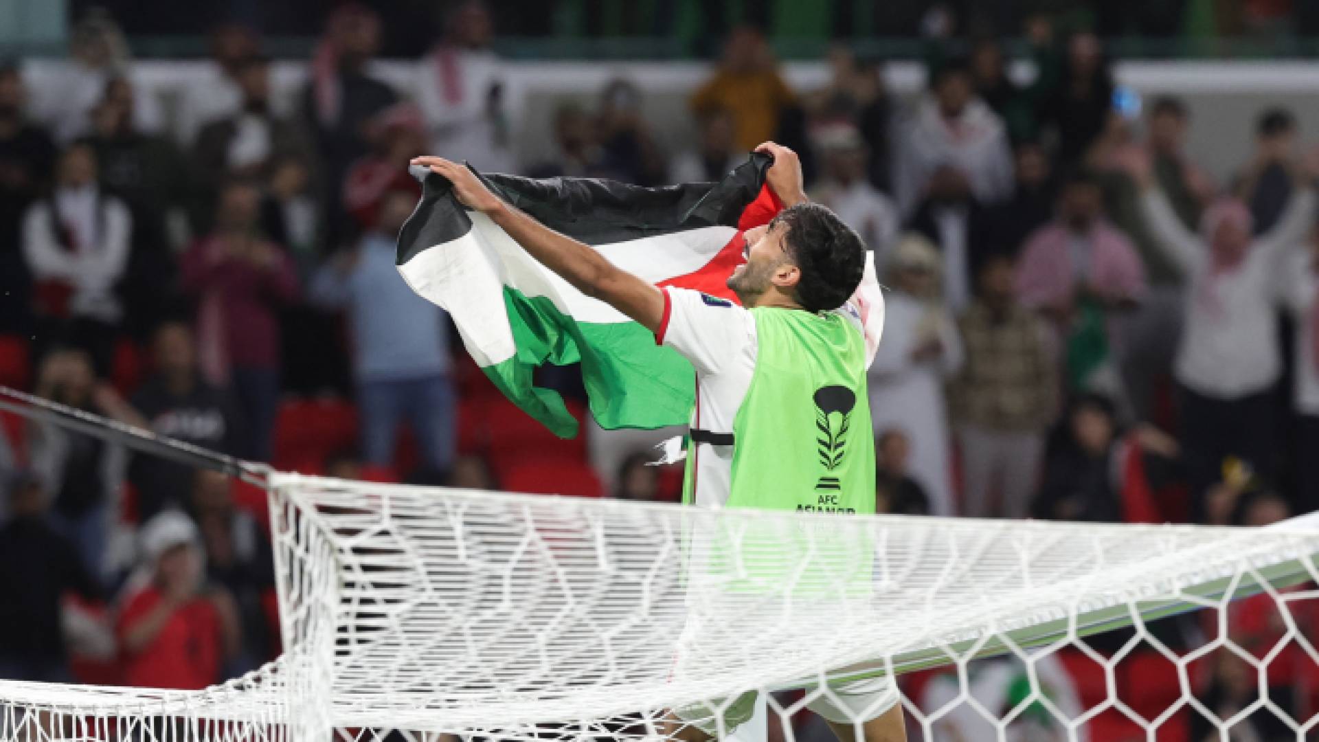 احتفالات المنتخب الأردني بالتأهل لنهائي كأس أسيا