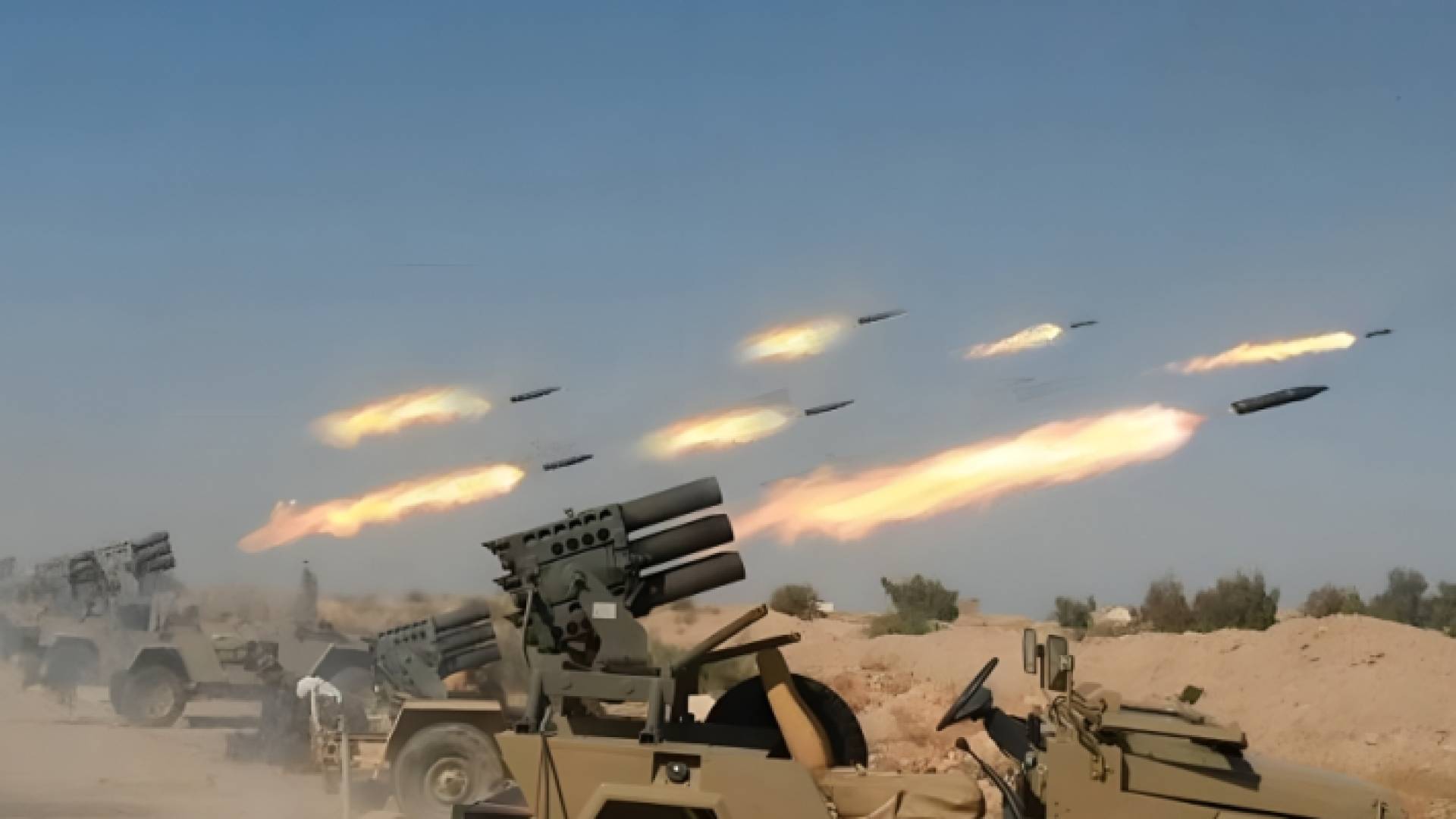 دفعات صاروخية مكثفة