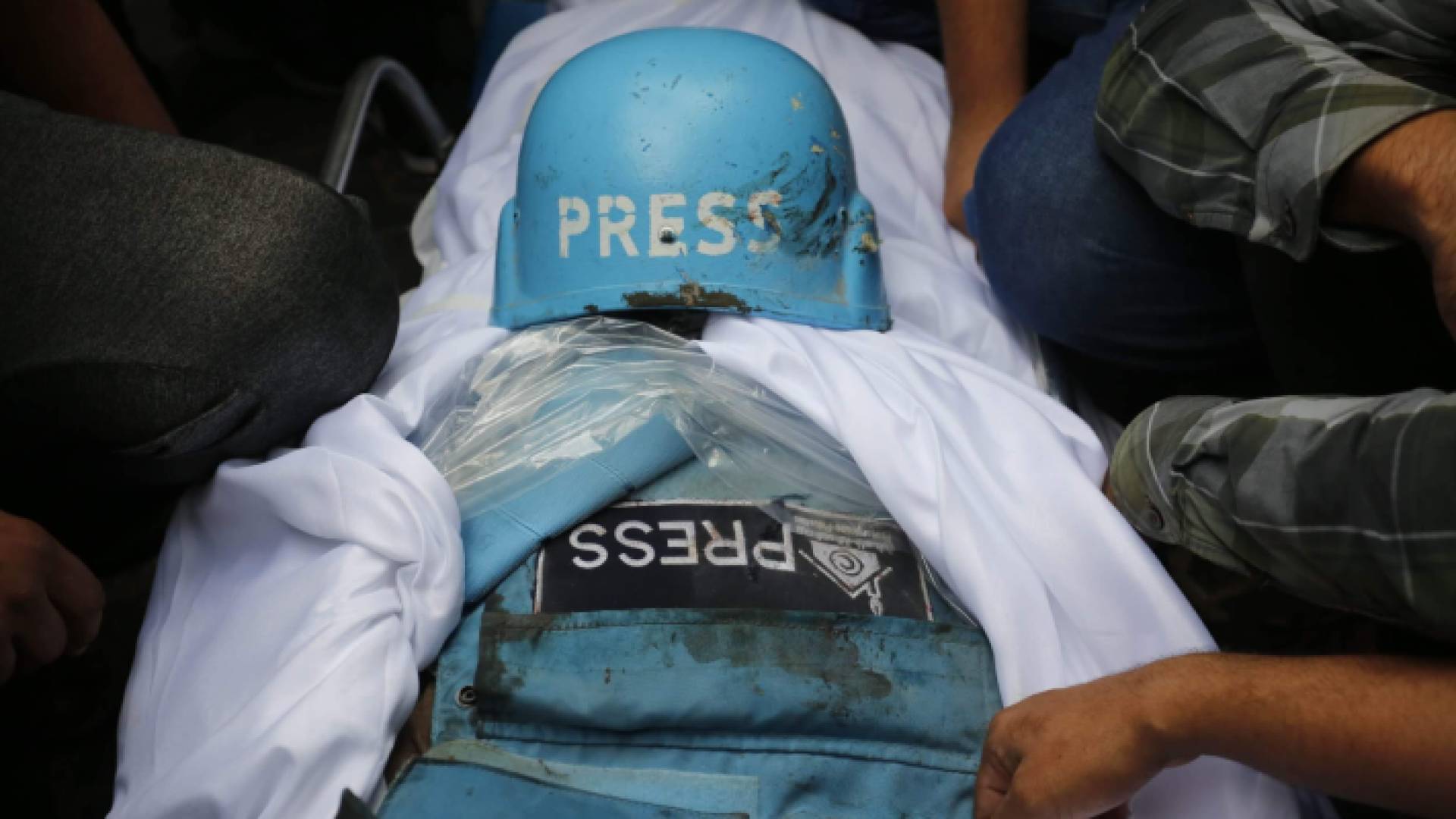 توديع صحفيين ارتقوا خلال عدوان الاحتلال على غزة