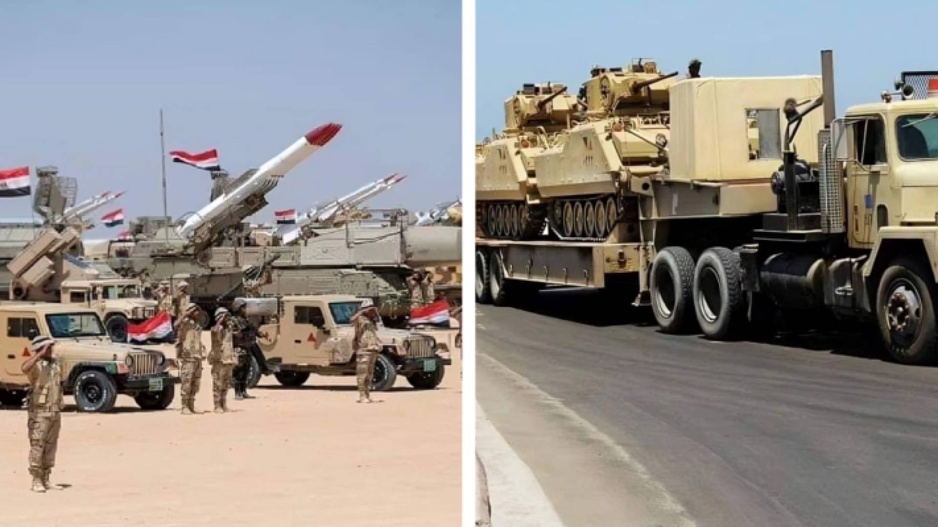 صور متداولة قيل إنها للجيش المصري عند حدود غزة