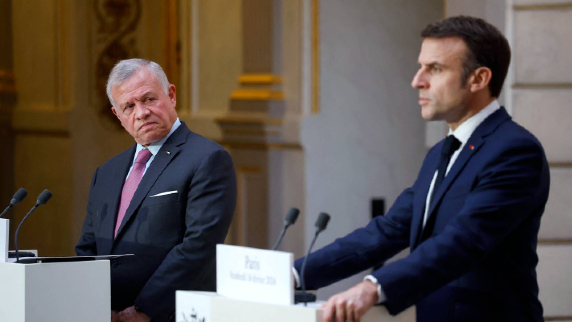 ماكرون وجلالة الملك عبد الله الثاني