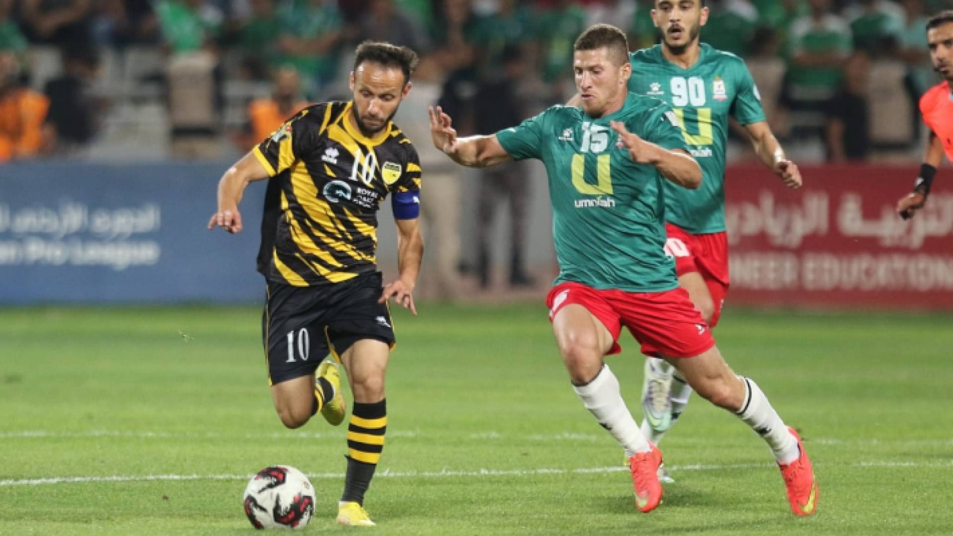 من مباراة سابقة بين الحسين والوحدات