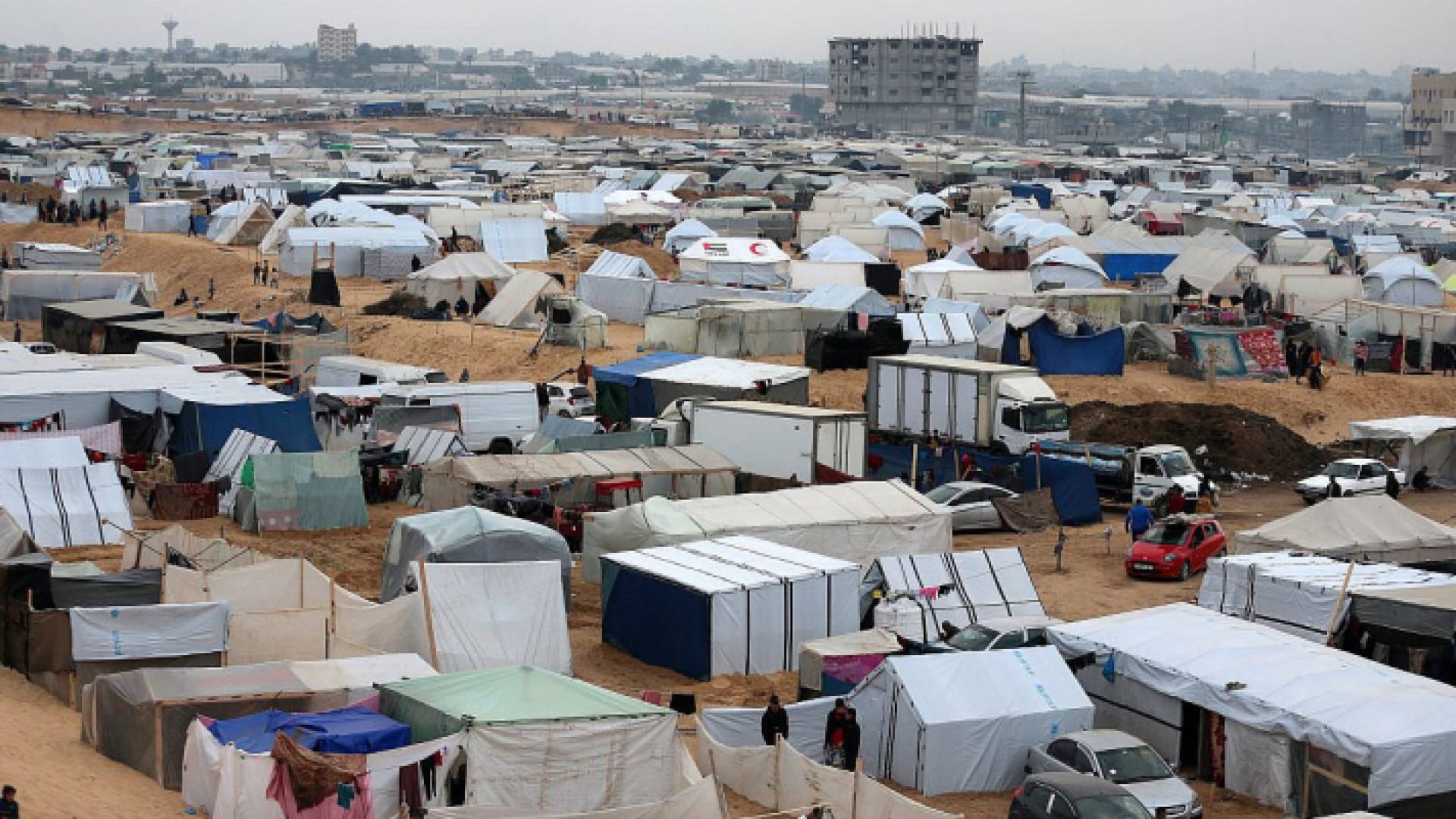 خيام النازحين في مدينة رفح جنوبي غزة