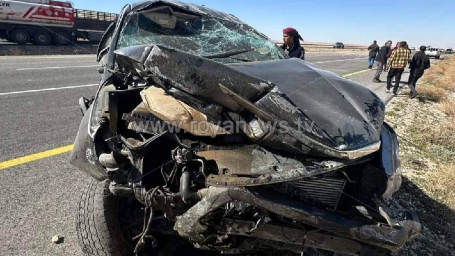 صورة المركبة التي تعرضت لحادث السير