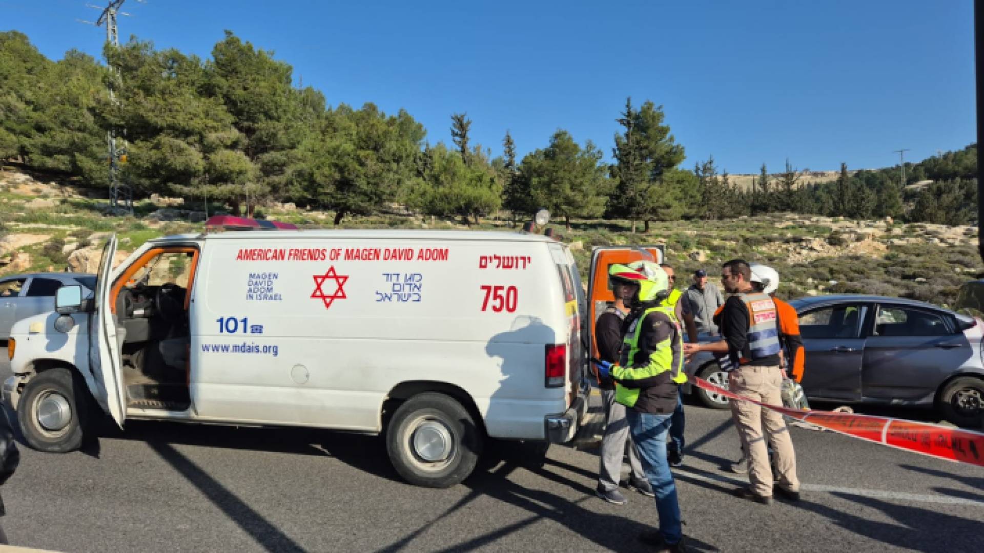 من موقع عملية إطلاق النار في القدس المحتلة