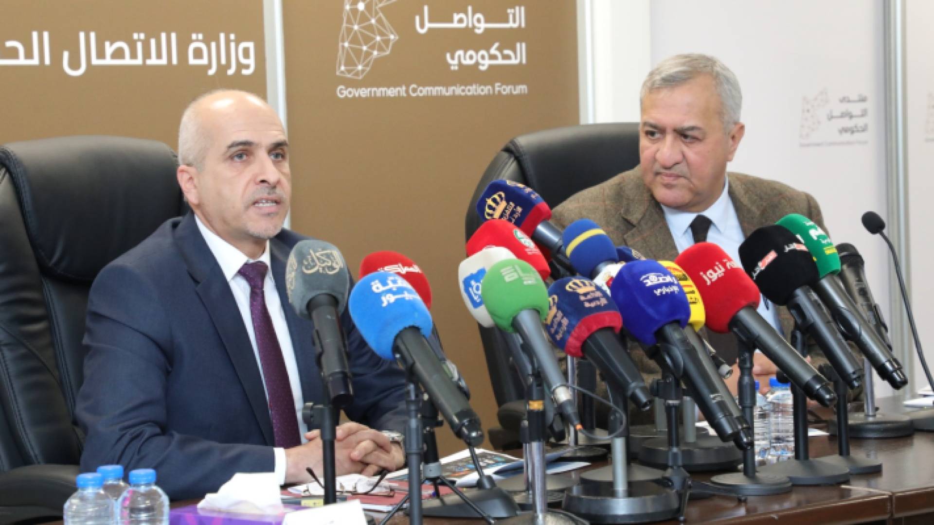 رئيس المركز الوطني للأمن السيبراني المهندس بسام المحارمة خلال لقاء نظمته وزارة الاتصال الحكومي