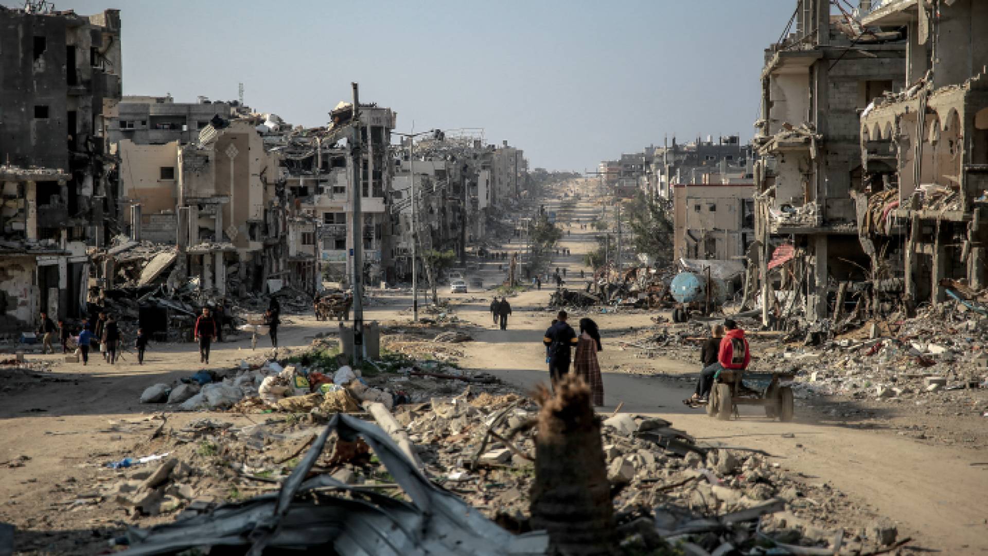 جانب من الدمار الذي خلفه الاحتلال في غزة