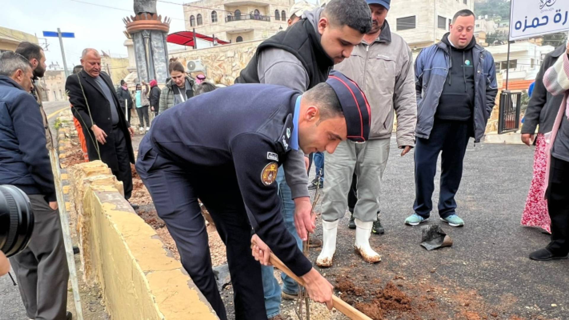 أثناء زراعة الأشجار