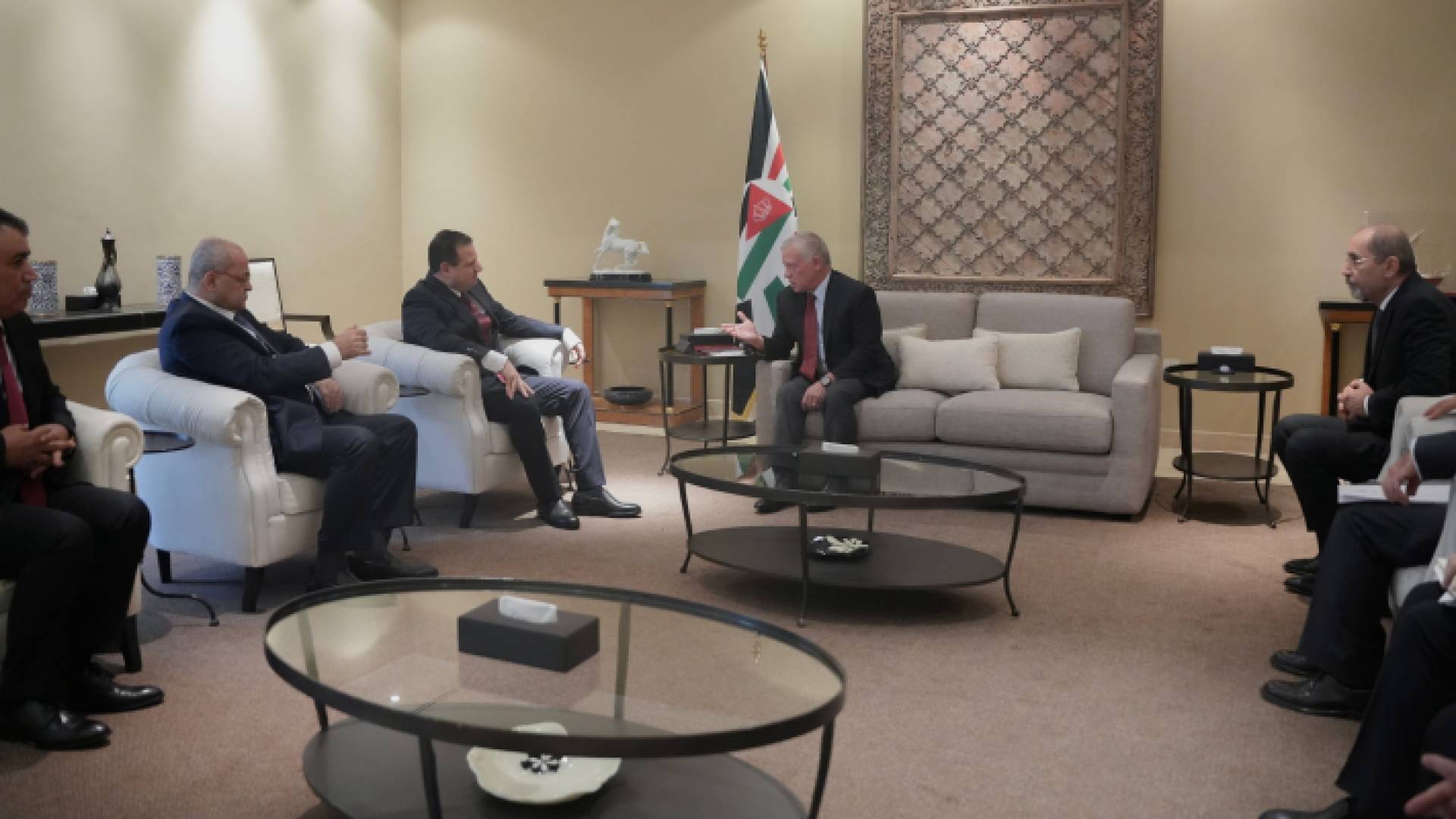 جانب من لقاء جلالة الملك عبد الله الثاني مع وفد قائمة الجبهة الديمقراطية والعربية للتغيير في الكنيست