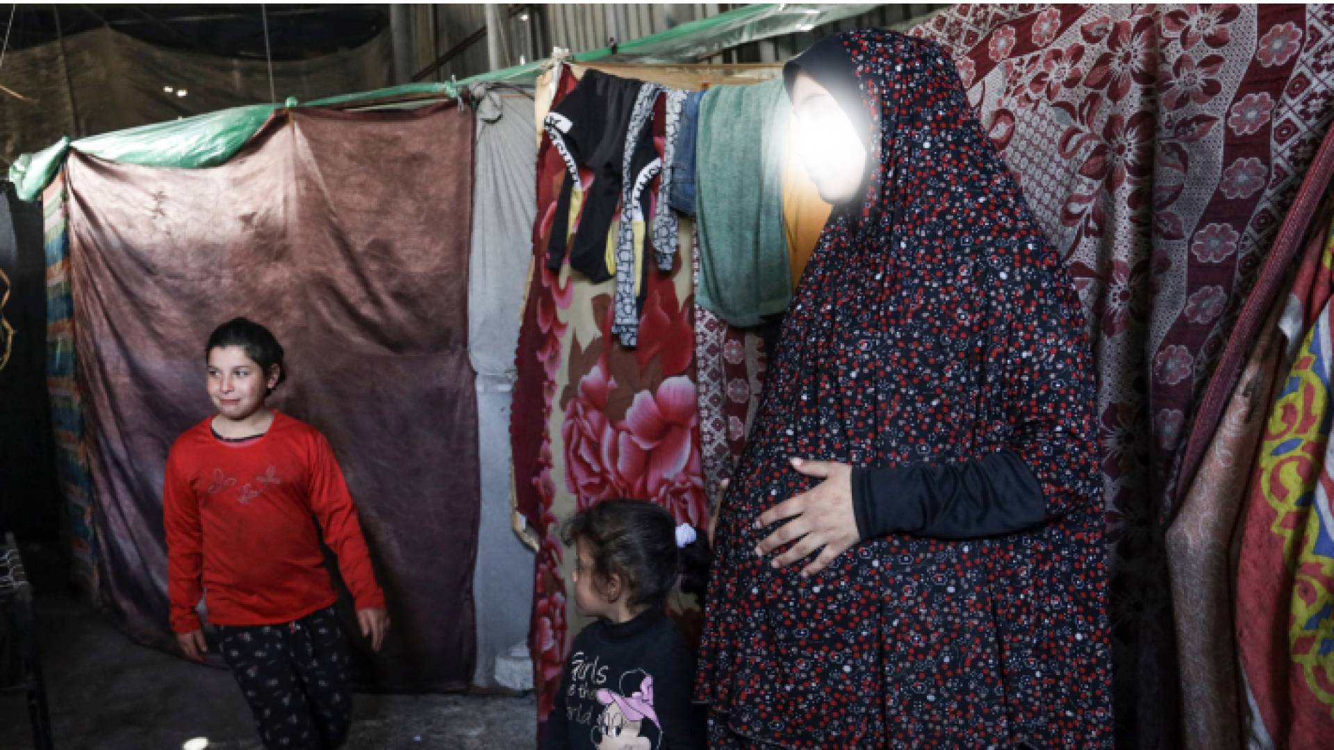 امرأة فلسطينية حامل - AFP