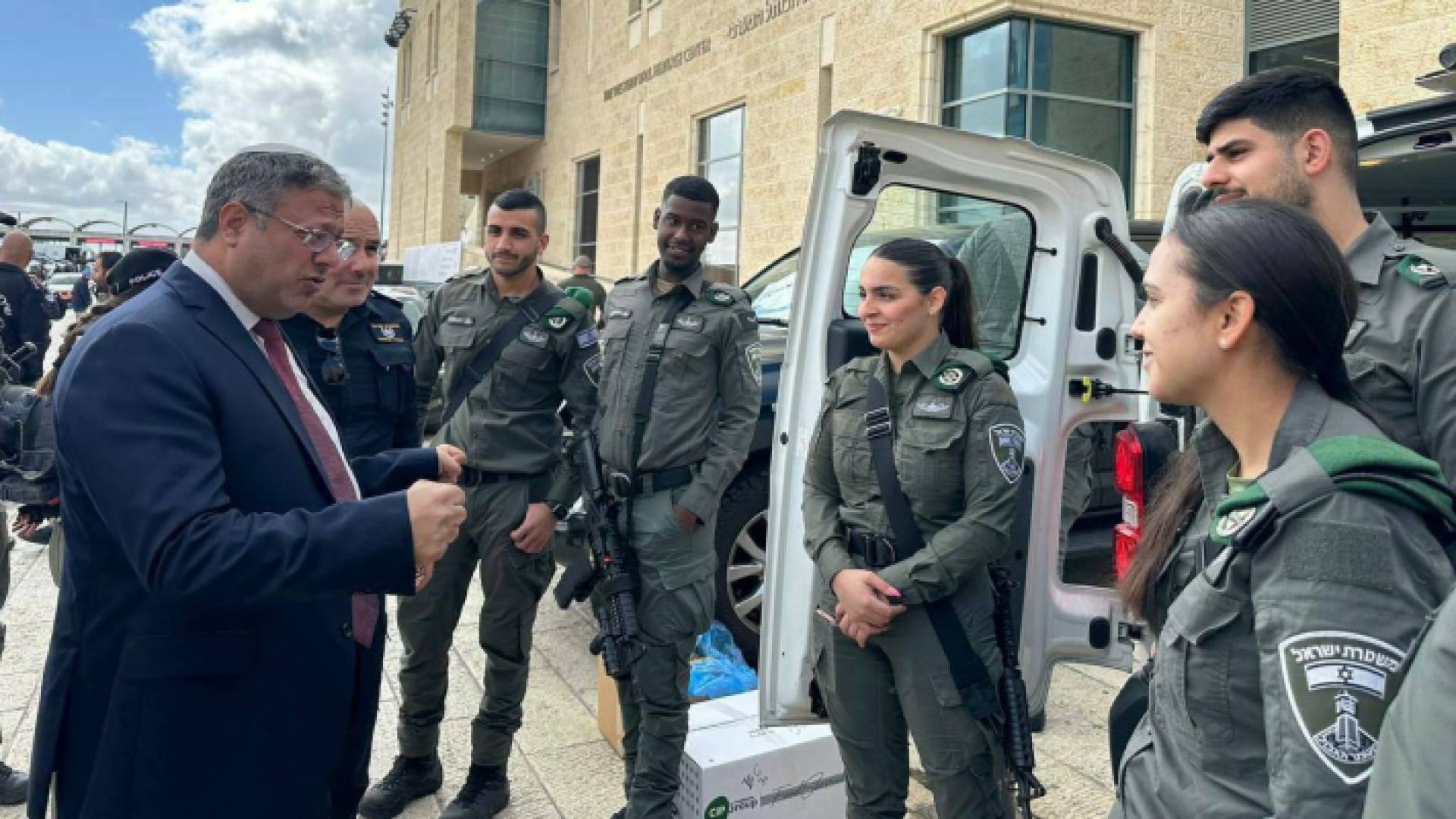 وزير الأمن القومي في حكومة الاحتلال ايتمار بن غفير لدى وصوله القدس