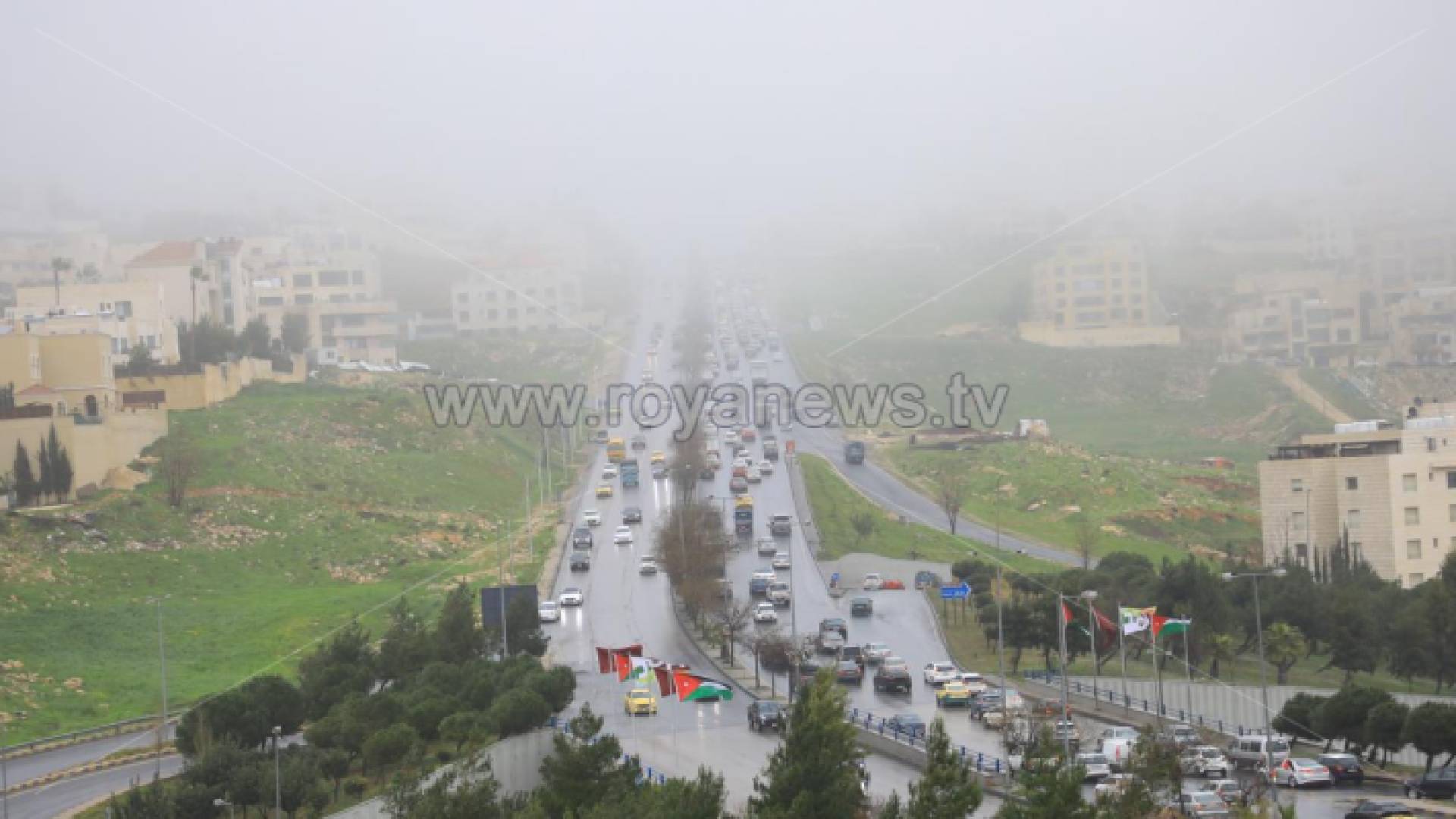 أجواء ضبابية وماطرة في الأردن "أرشيفية"
