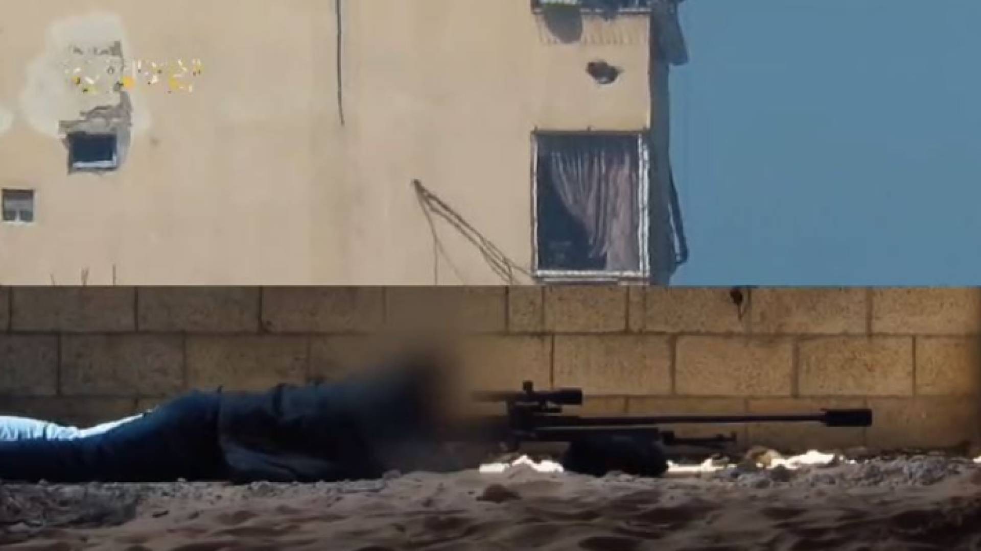 صورة ملتقطة من مقطع فيديو لكتائب القسام للحظة استهداف القناص