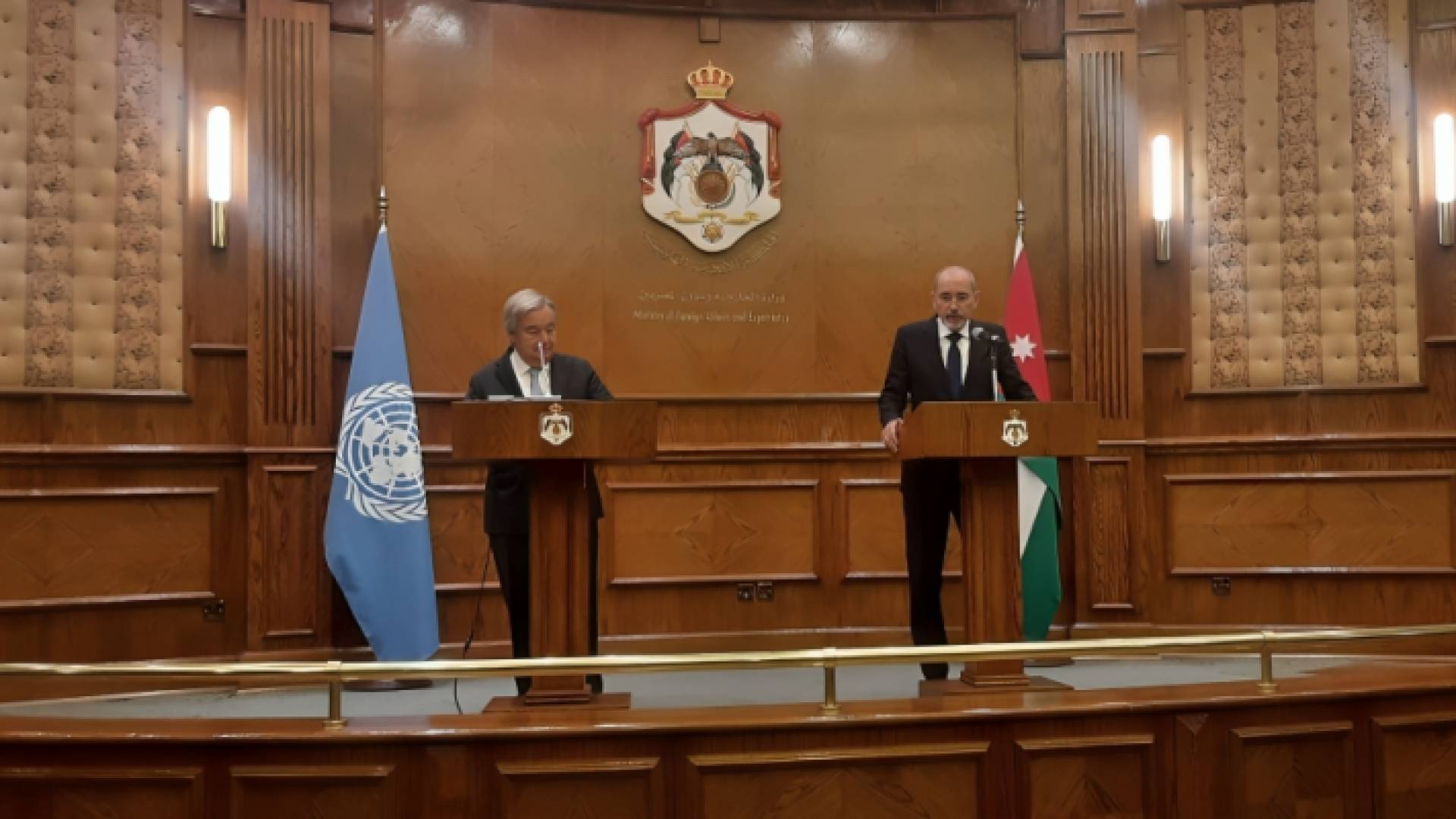 لقاء الصفدي وغوتيرش في عمان