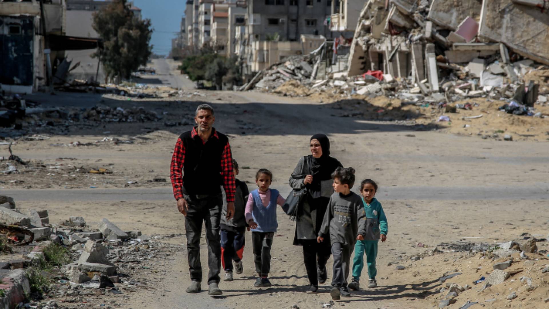 فلسطينيون نازحون في قطاع غزة