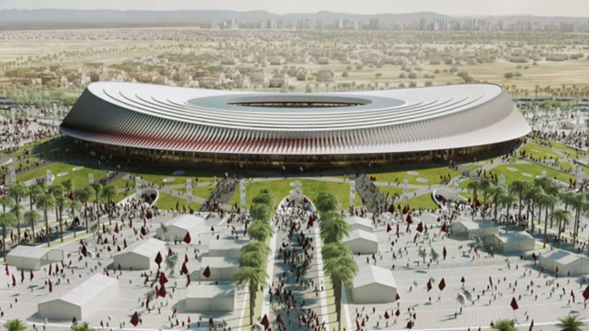 الملعب يتسع إلى 115 ألف شخص ويكون بذلك أكبر ملعب في العالم