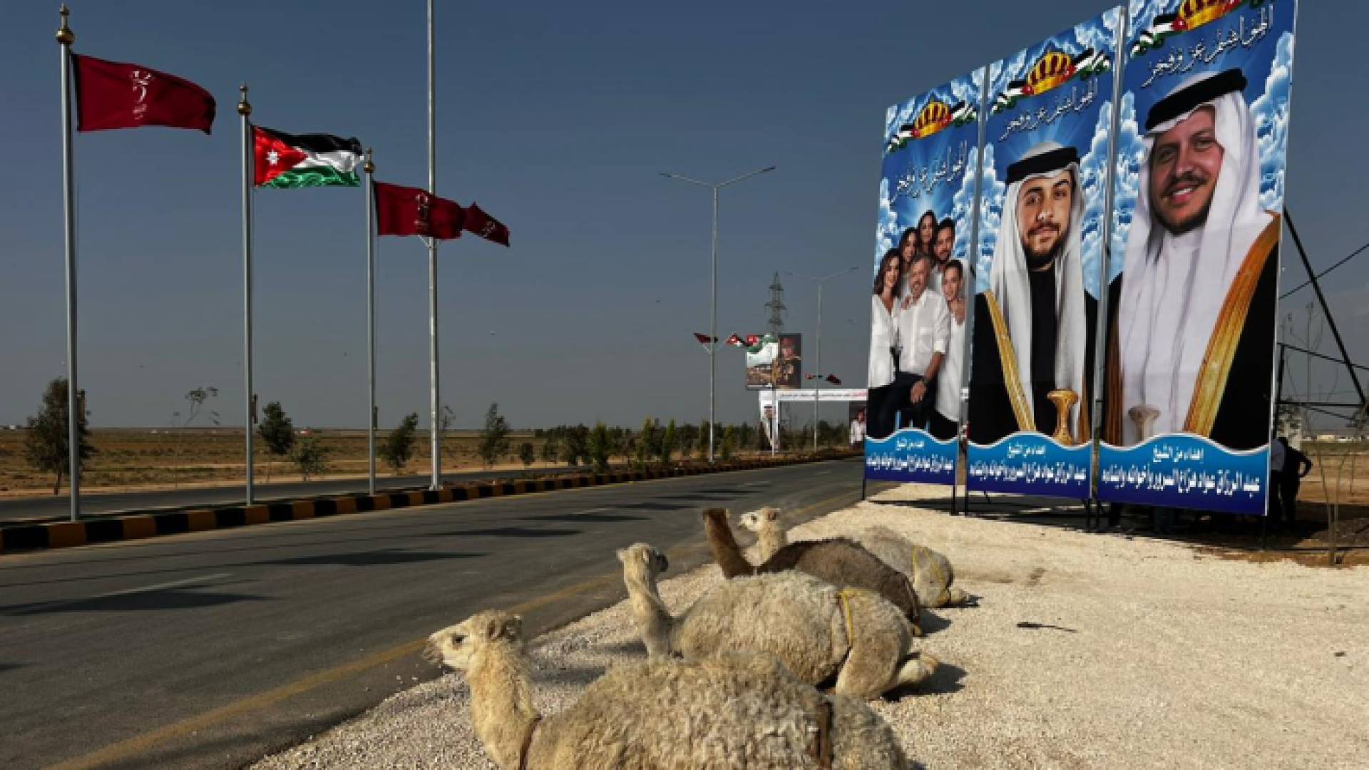 جانب من مشاهد استقبال الملك عبدالله الثاني في المفرق