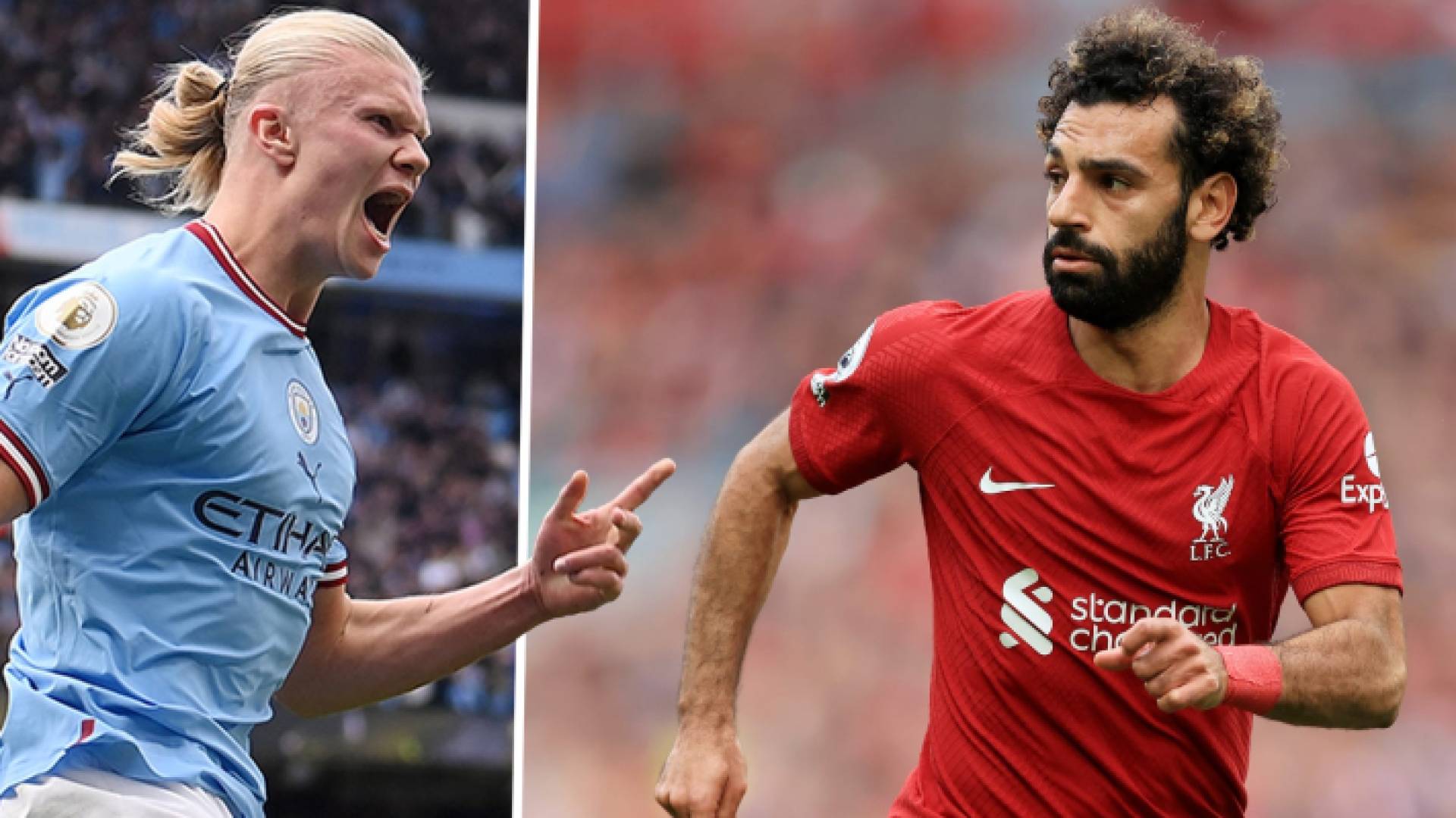 صورة لهالاند ومحمد صلاح