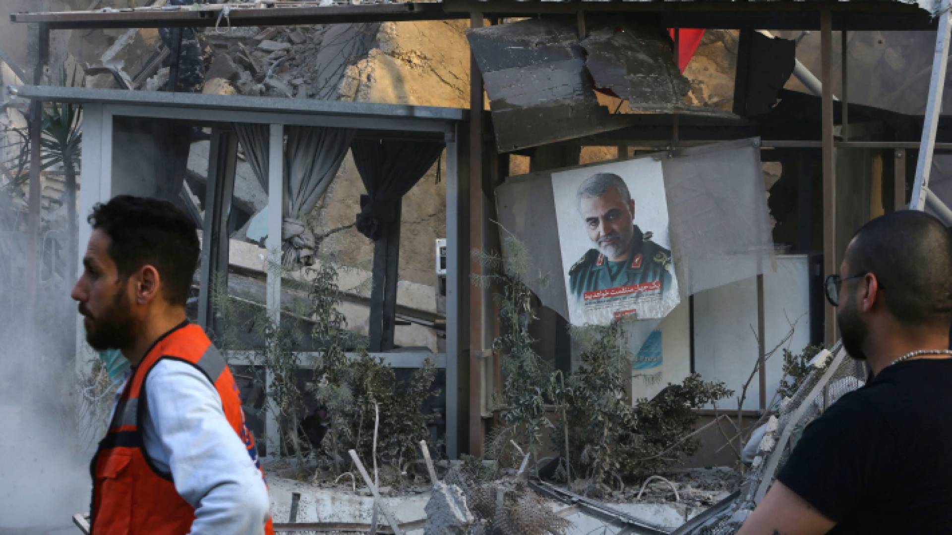 موقع استهداف القنصلية الايرانية في دمشق "أ ف ب"