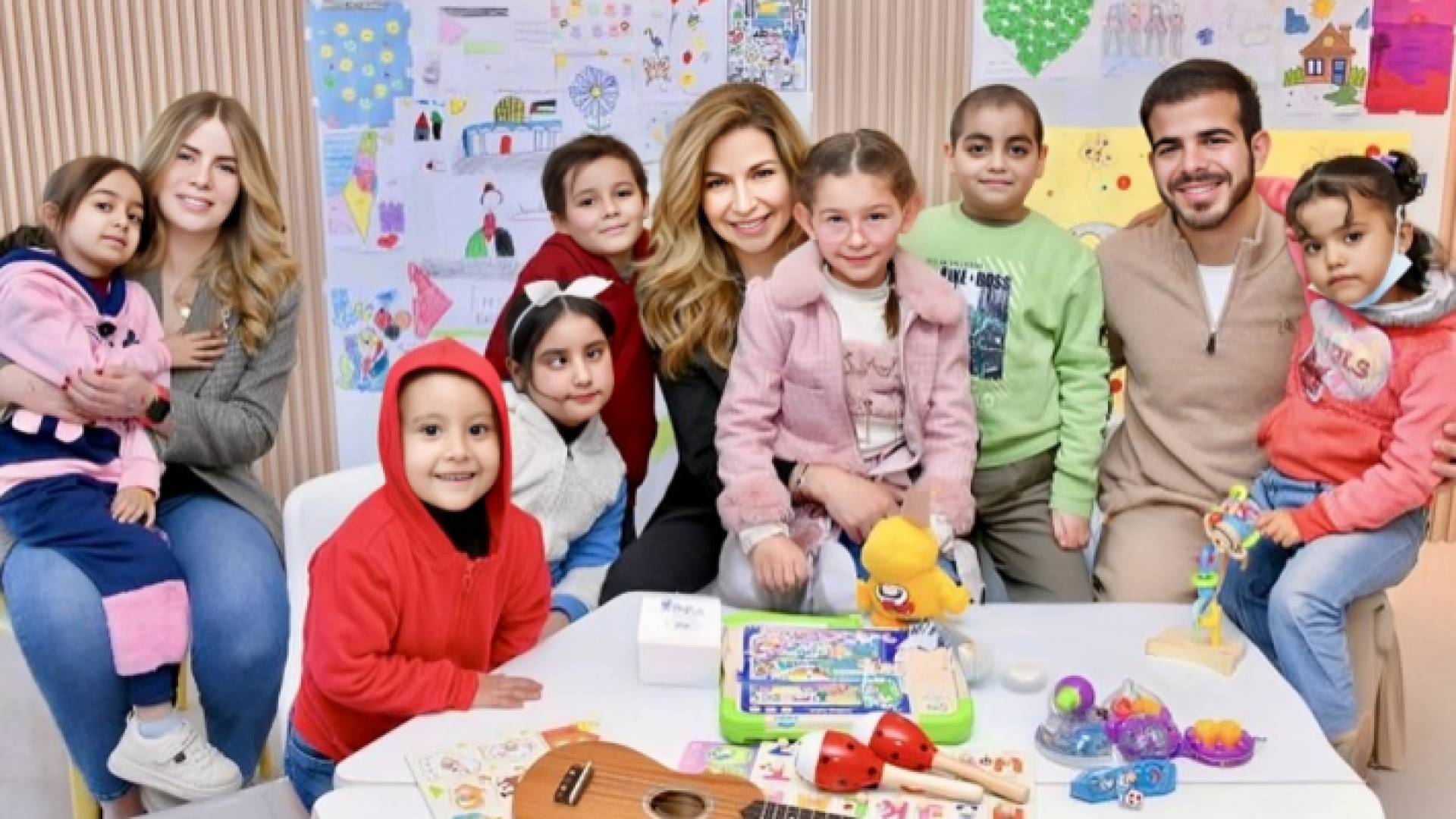 سمو الأميرة غيداء طلال برفقة مرضى السرطان من قطاع غزة