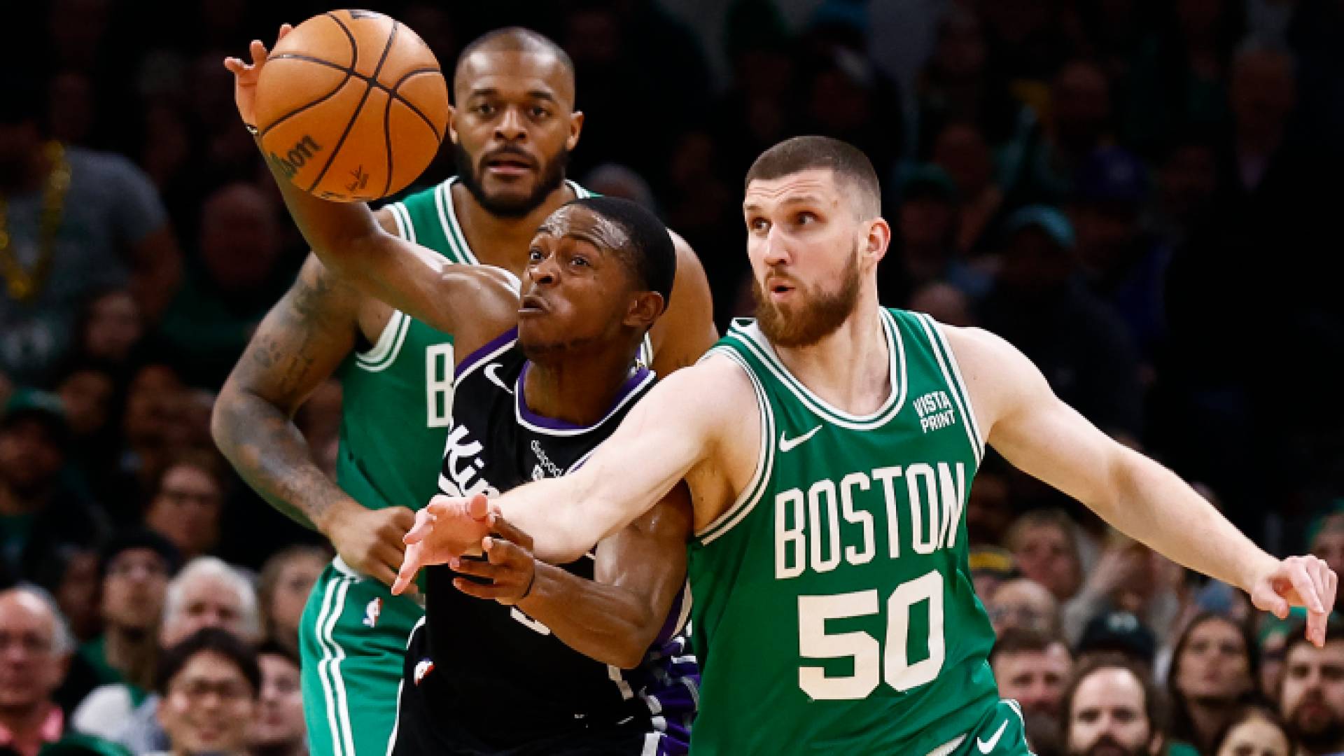 من مباراة بوسطن سلتيكس وساكرامنتو كينغز