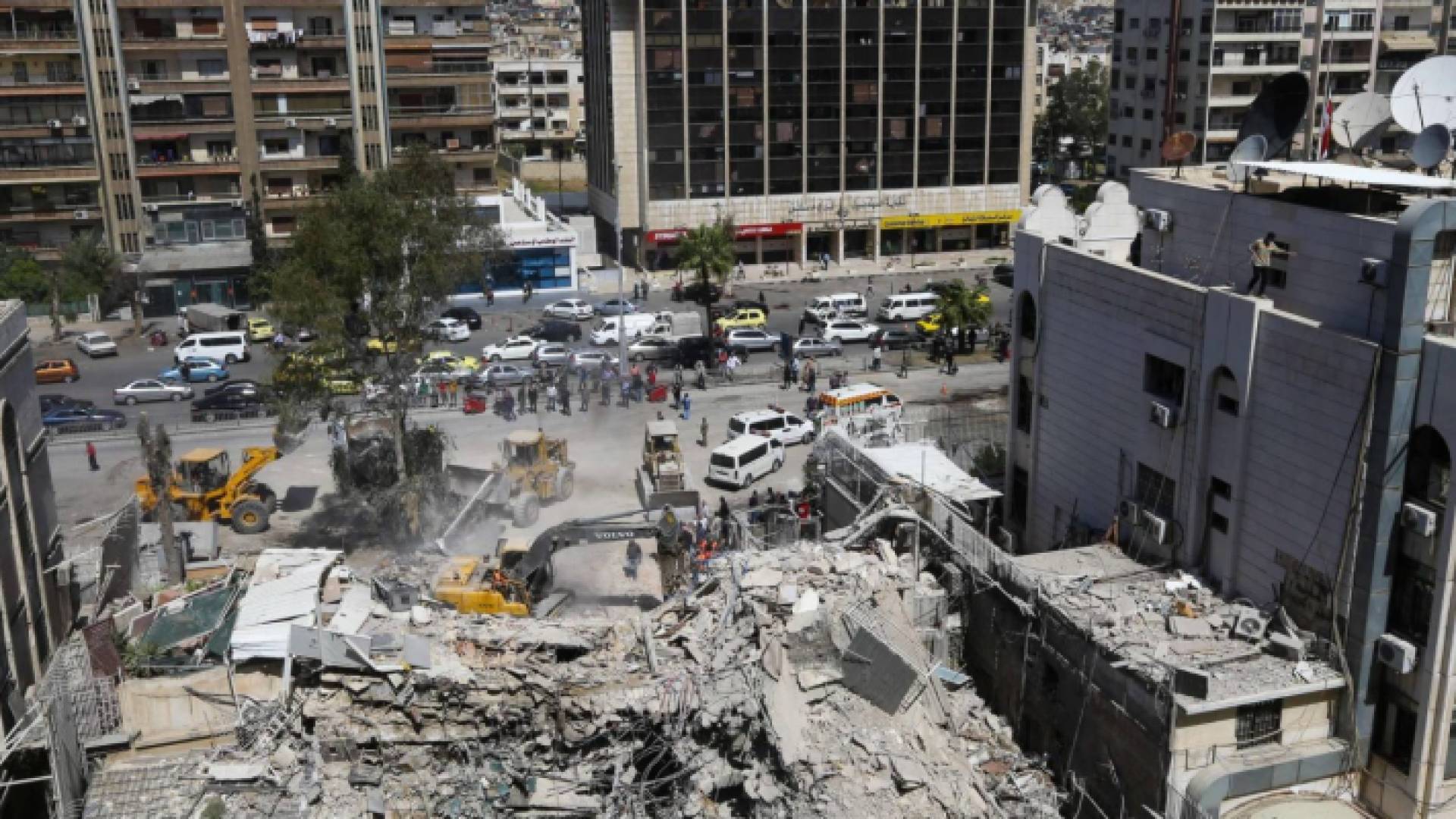 موقع استهداف القتصلية الإيرانية في دمشق "أرشيفية"