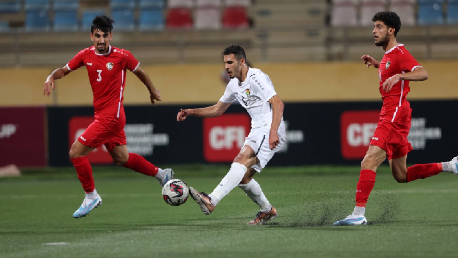 من مباراة سابقة للمنتخب الأردني