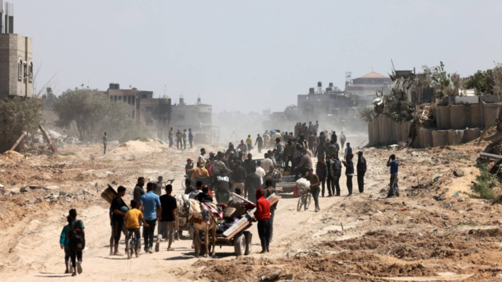 نازحون في مدينة رفح جنوب قطاع غزة