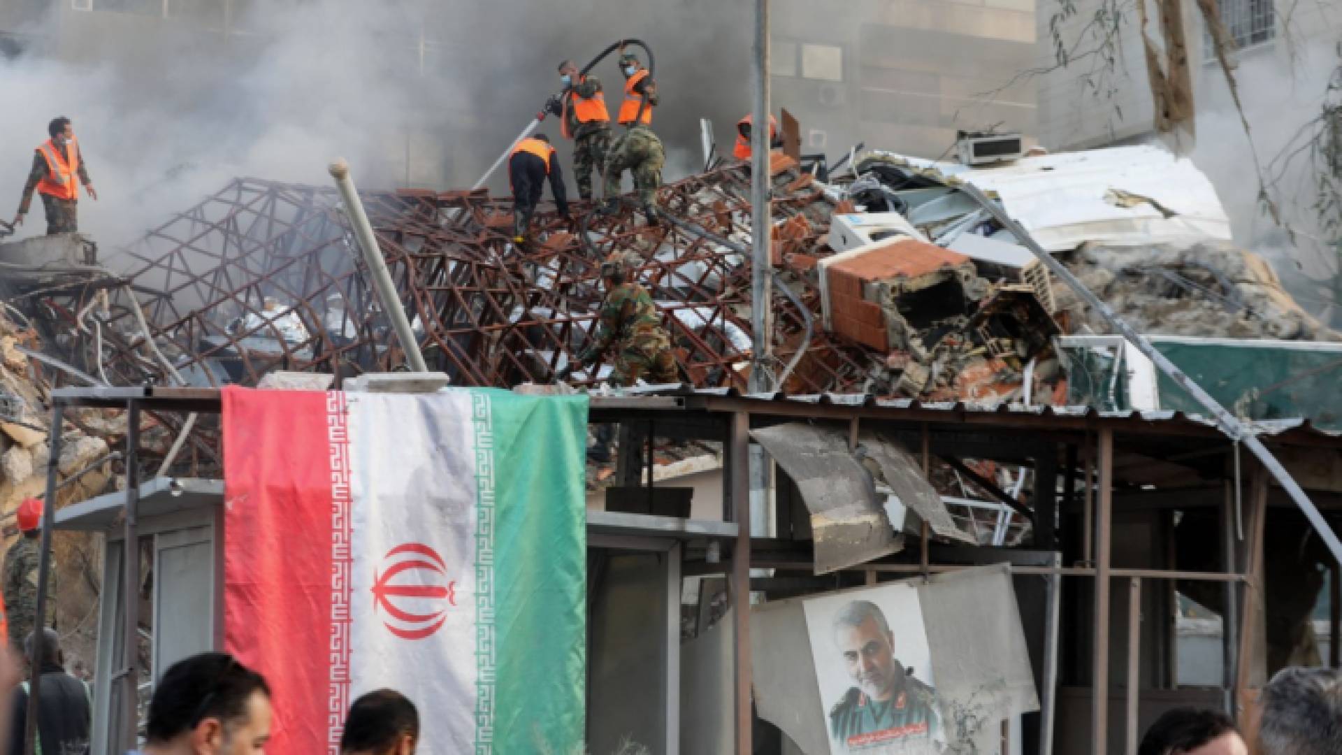 موقع استهداف القنصلية الايرانية في دمشق