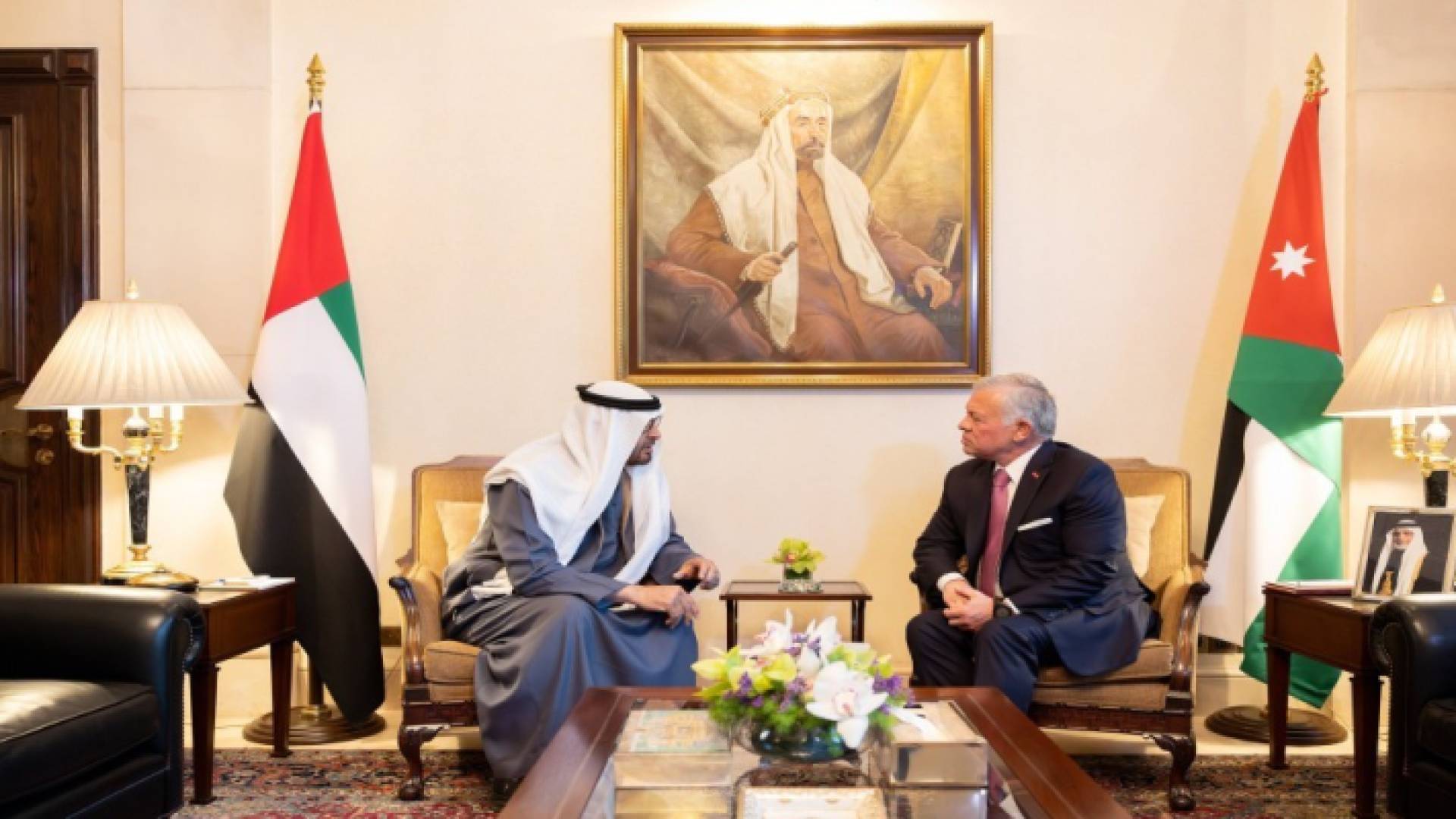 جلالة الملك عبدالله الثاني وسمو الشيخ محمد بن زايد آل نهيان