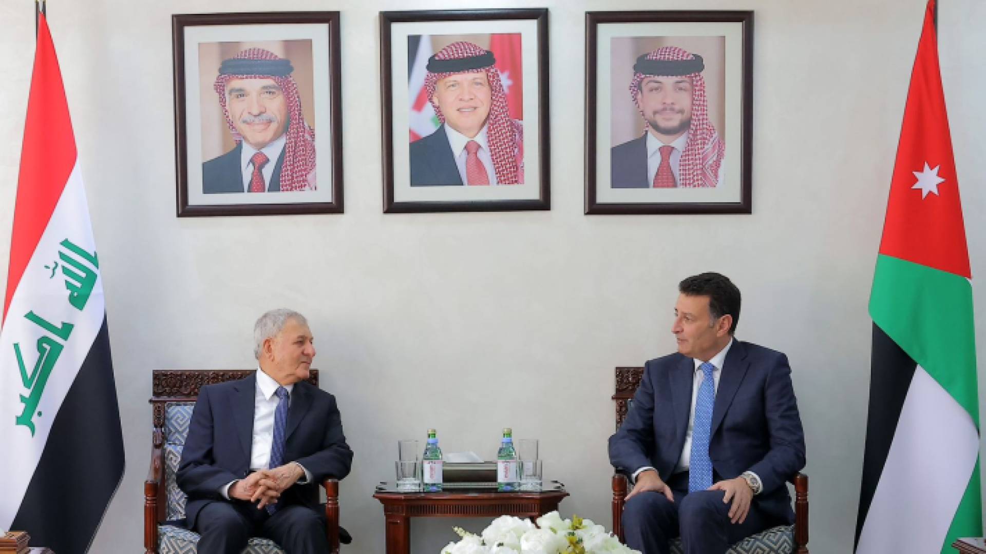 الرئيس العراقي عبد اللطيف رشيد ورئيس مجلس النواب أحمد الصفدي