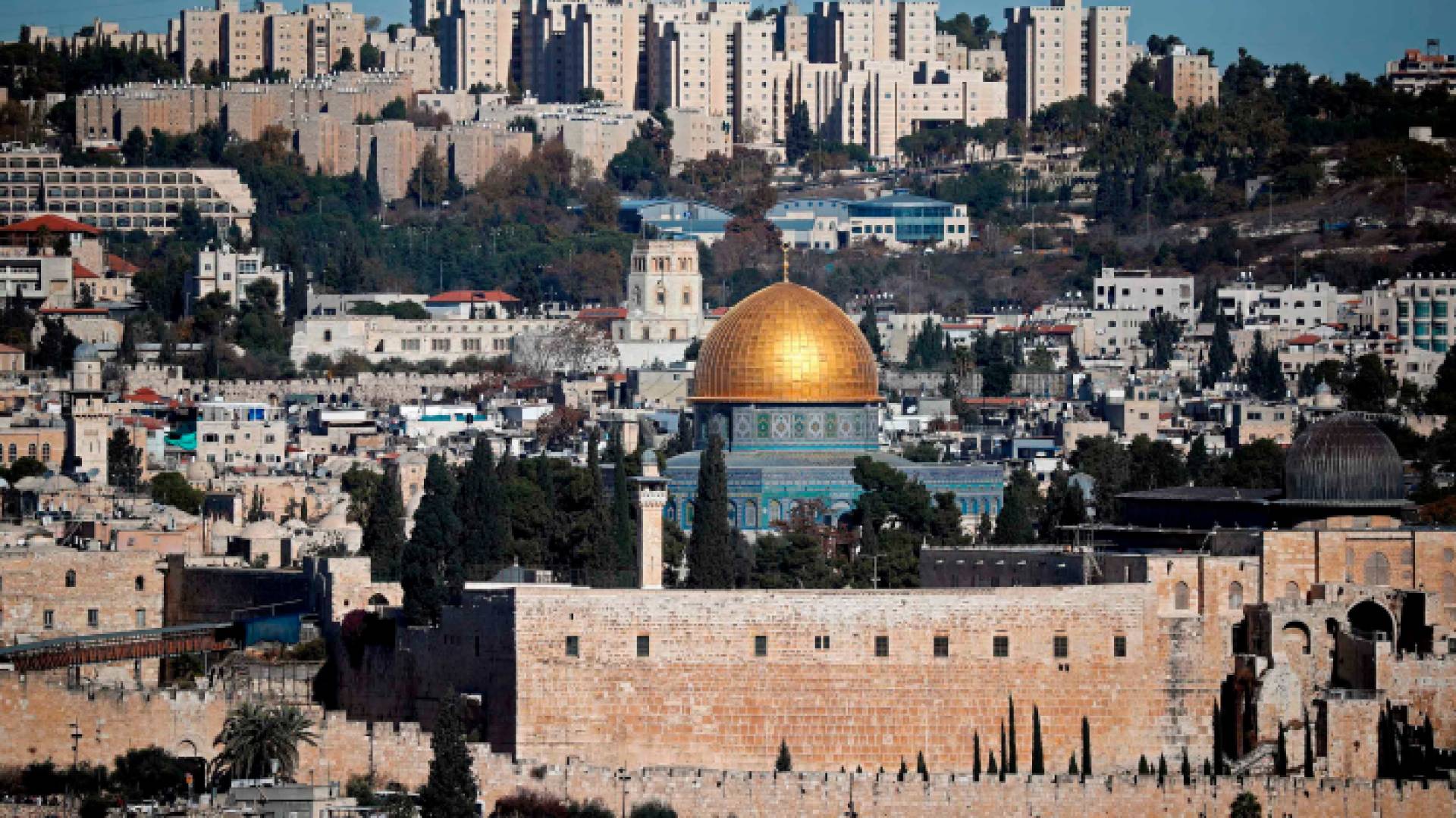 مشهد يصور قبة الصخرة في الحرم القدسي الشريف