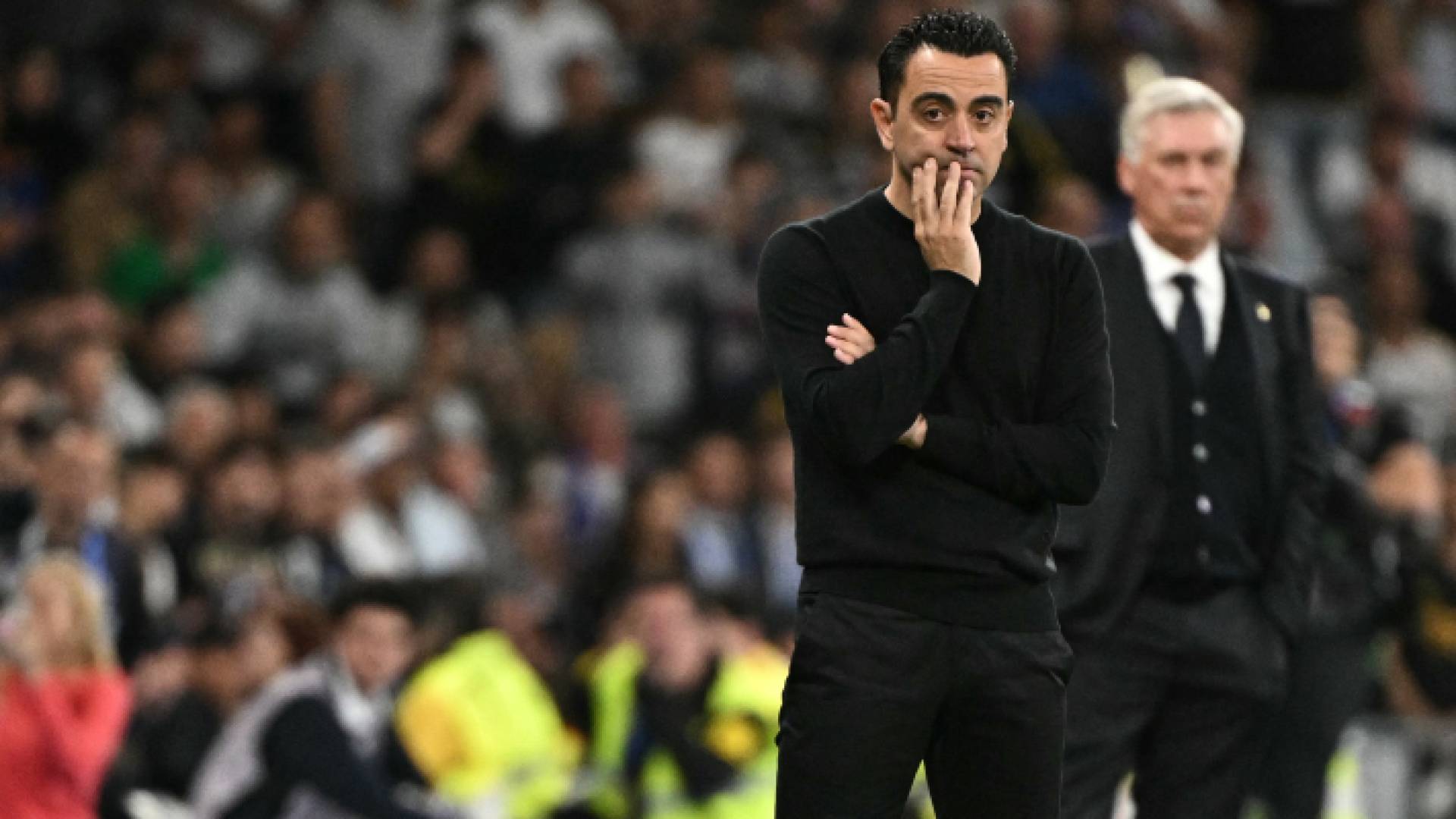 تشافي وأنشيلوتي من المباراة