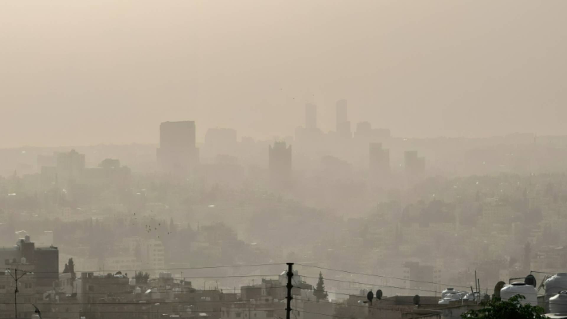 أجواء مغبرة في الأردن