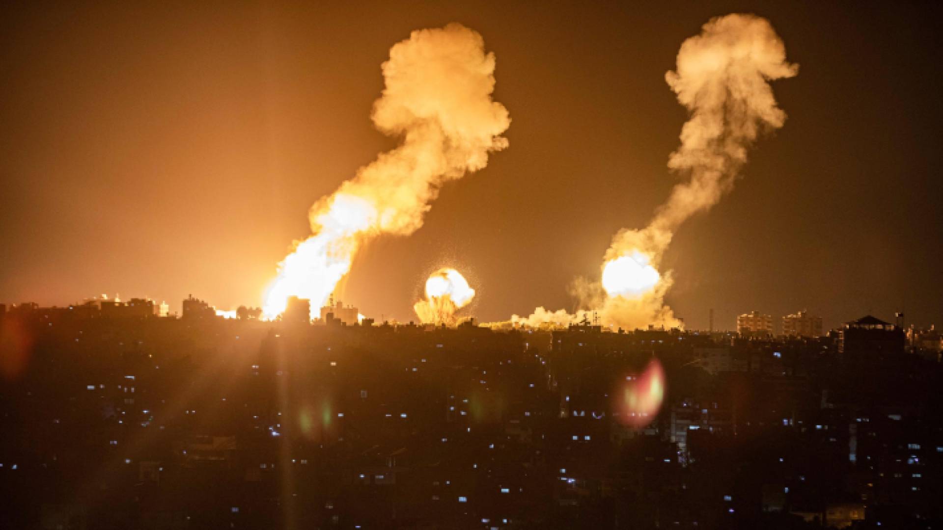رشقة صاروخية باتجاه الأراضي الفلسطينية المحتلة